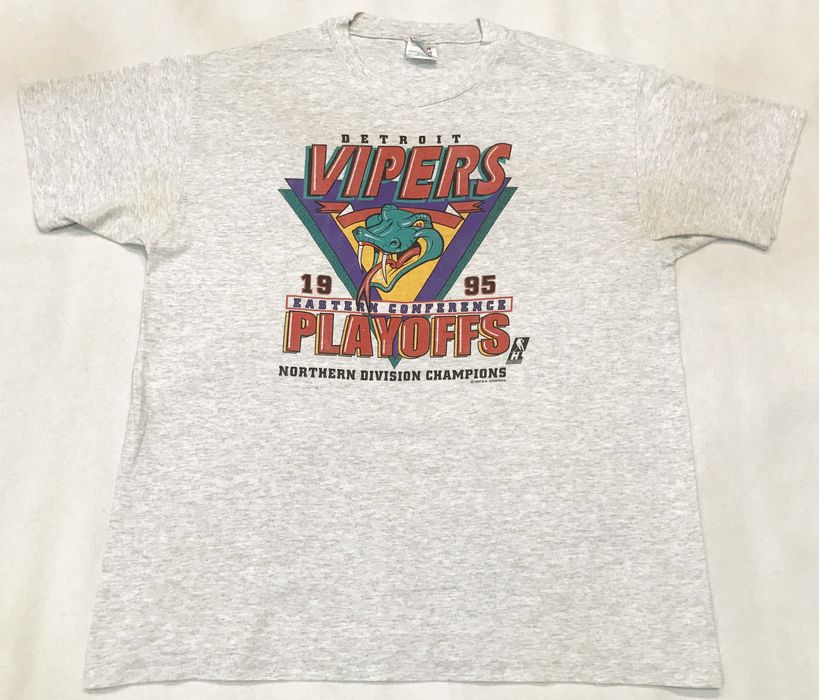 Vintage Vintage Hanes 1995 IHL Detroit Vipers Hockey T-Shirt | Grailed