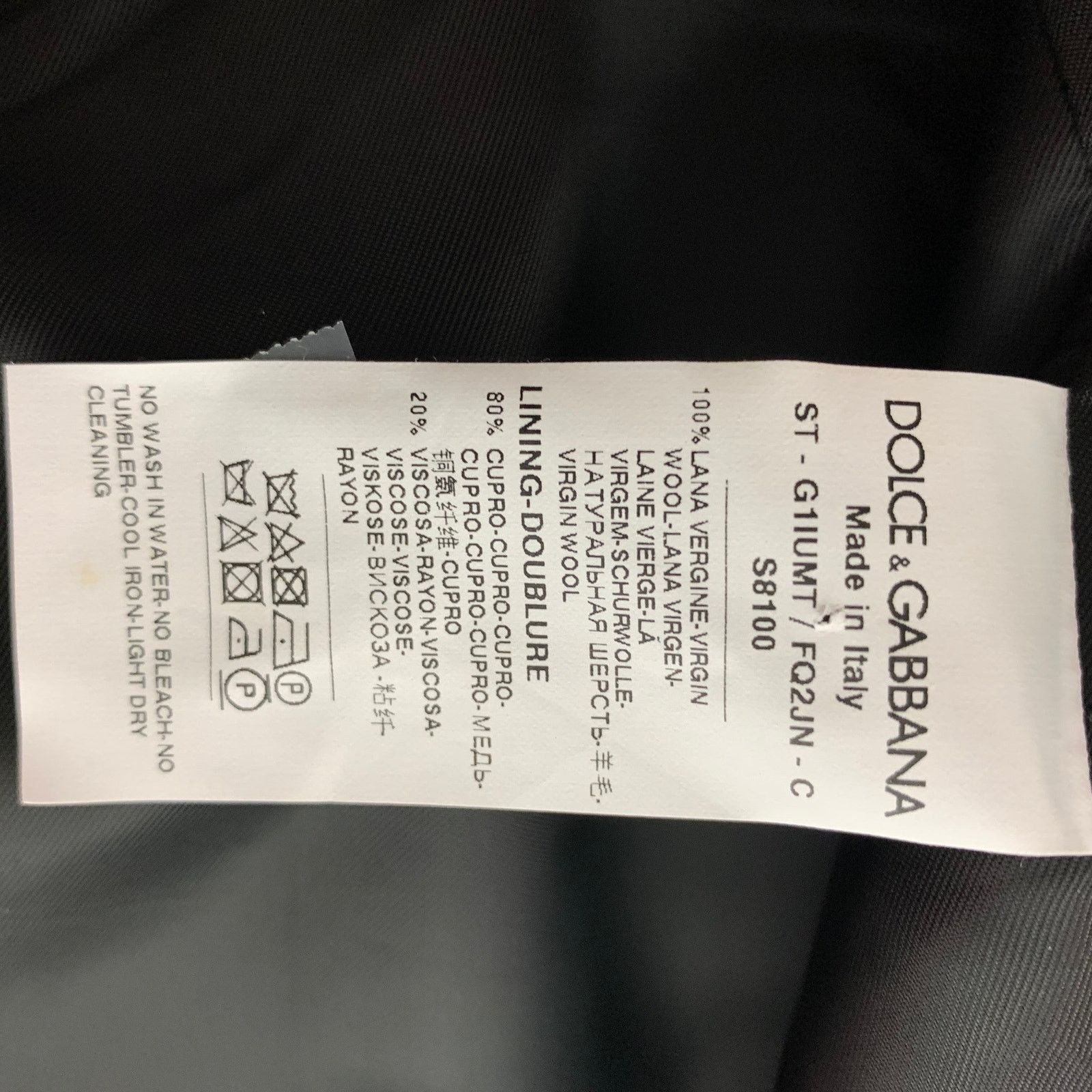 Dolce & Gabbana DOLCE & GABBANA Size 46 Plaid Wool Buttoned Black Vest Size 46R - 5 Thumbnail