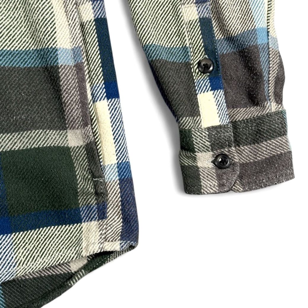 Orvis VINTAGE Orvis Jacket Shirt Adult MEDIUM White Blue Grey Plaid Flannel Cotton Heavyweight Size US M / EU 48-50 / 2 - 7 Thumbnail
