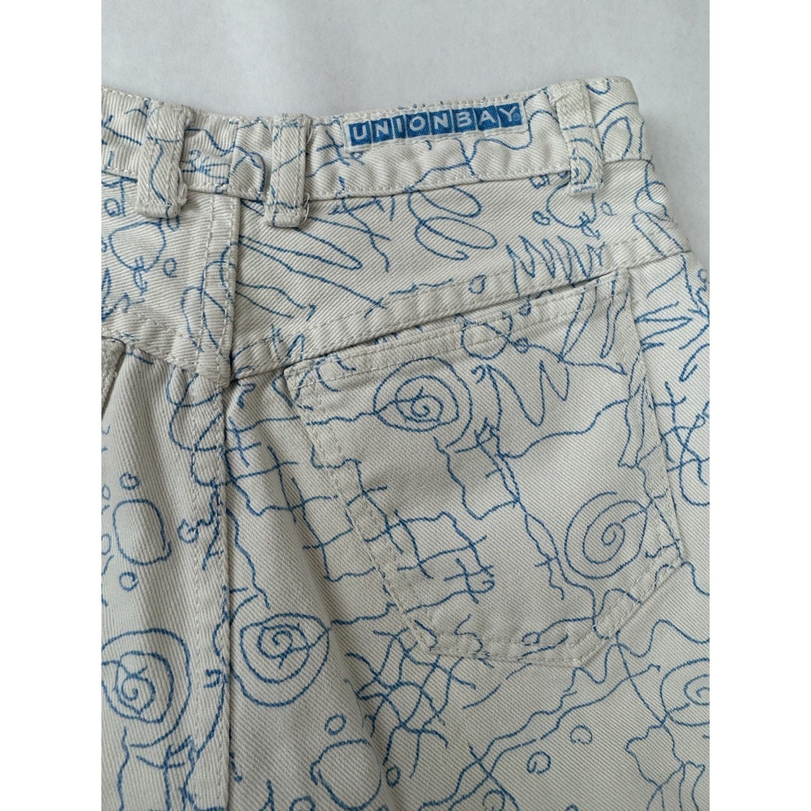 UNIONBAY Vintage Union Bay 80s 90s Jeans Squiggle Doodle Hong Kong 7 Size 26" / US 2 / IT 38 - 9 Thumbnail