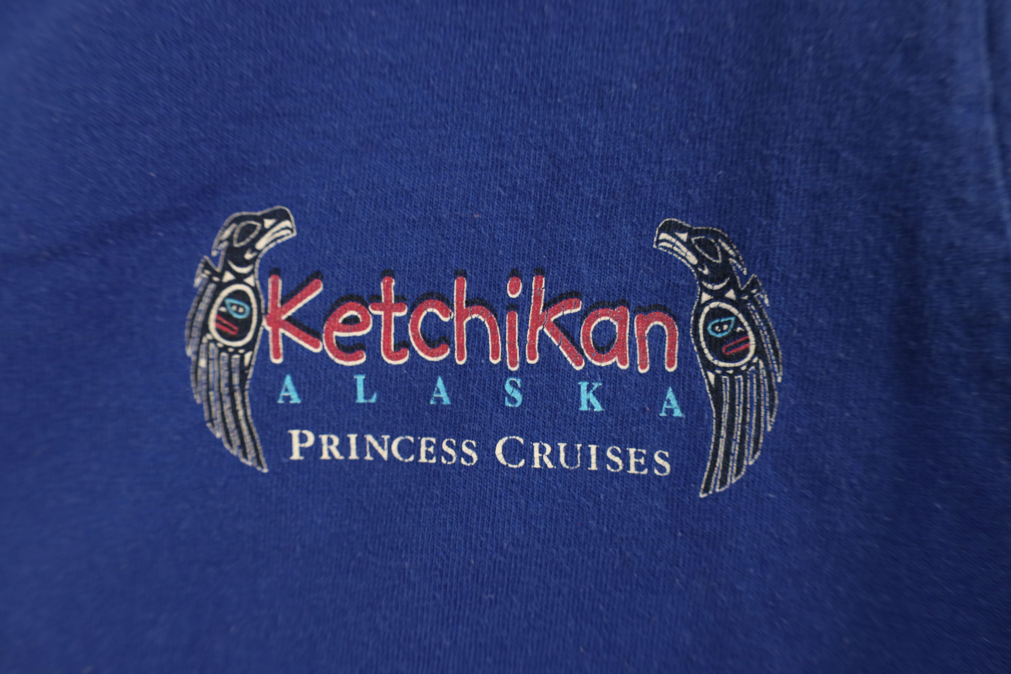 Vintage Vintage 90s Cruises Ketchikan Alaska T-Shirt Blue Cotton Size S / US 4 / IT 40 - 4 Thumbnail