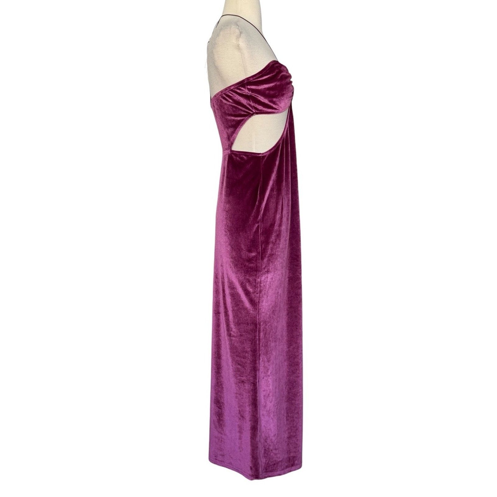 Other ET CLET Sunset Lovers Night Moves Cut Out Midi Dress Velvet Size L / US 10 / IT 46 - 6 Thumbnail