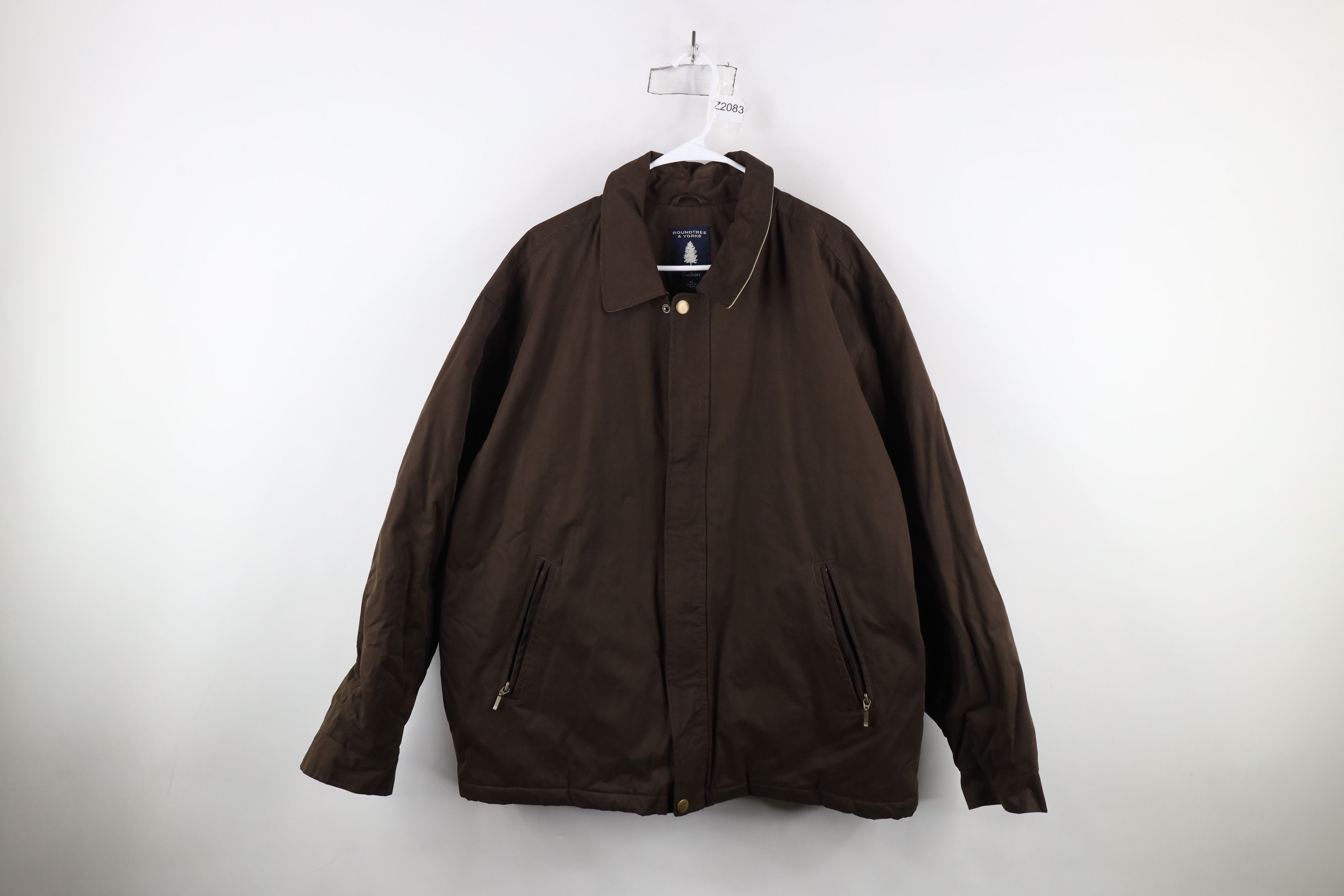 Vintage Vintage 90s Streetwear Lined Full Zip Collared Jacket Brown Size US XL / EU 56 / 4 - 1 Thumbnail