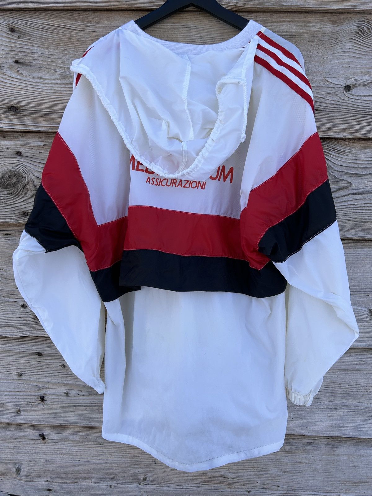 Adidas Adidas Ac Milan 1990/91/92 Hooded Lightweight Anorak Jacket Size US L / EU 52-54 / 3 - 9 Thumbnail