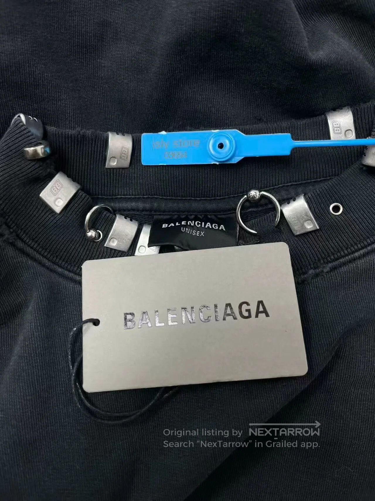 Balenciaga balenciaga uni long sleeve sweatshirt with metal accents. Size US S / EU 44-46 / 1 - 4 Thumbnail