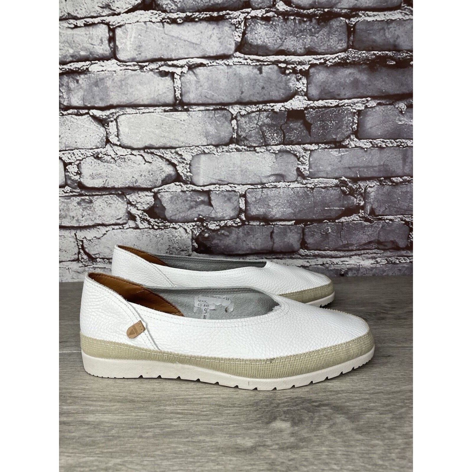 Other Verbenas White Leather Loafers Slip On Sneaker Casual Beach Size US 10 / IT 40 - 11 Thumbnail