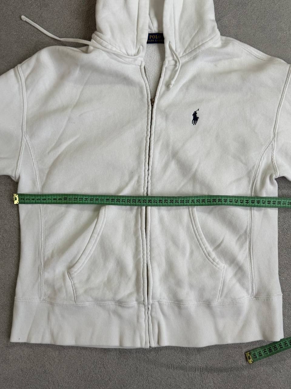 Polo Ralph Lauren Polo Ralph Lauren White Zip-Up Hoodie Y2K Avant-garde Size US M / EU 48-50 / 2 - 15 Thumbnail