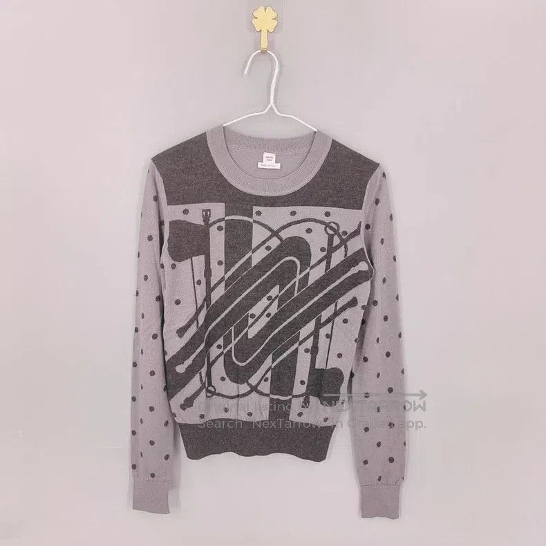 Hermes Hermes Cashmere and Silk Blended Knit Sweater Size XS / US 0-2 / IT 36-38 - 1 Thumbnail