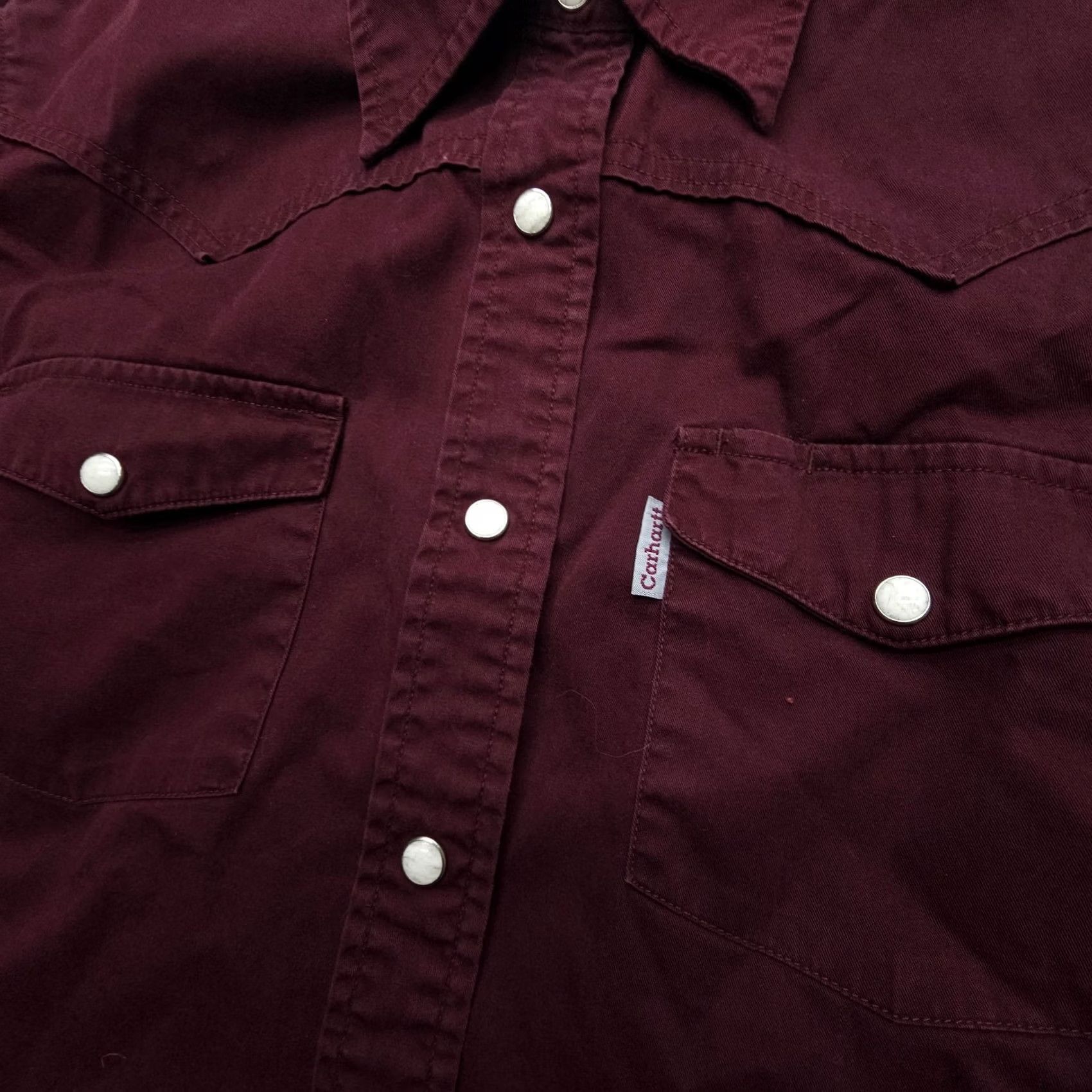 Carhartt Carhartt Shirt Size Medium Red Montana Logo Western Y2K Cowgirl Button-Up Long Sleeve Size M / US 6-8 / IT 42-44 - 5 Thumbnail