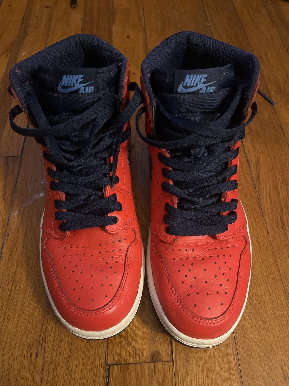 image of Jordan Nike Air Jordan 1 Retro High OG “David Letterman Shoes in Crimson, Men's (Size 8)