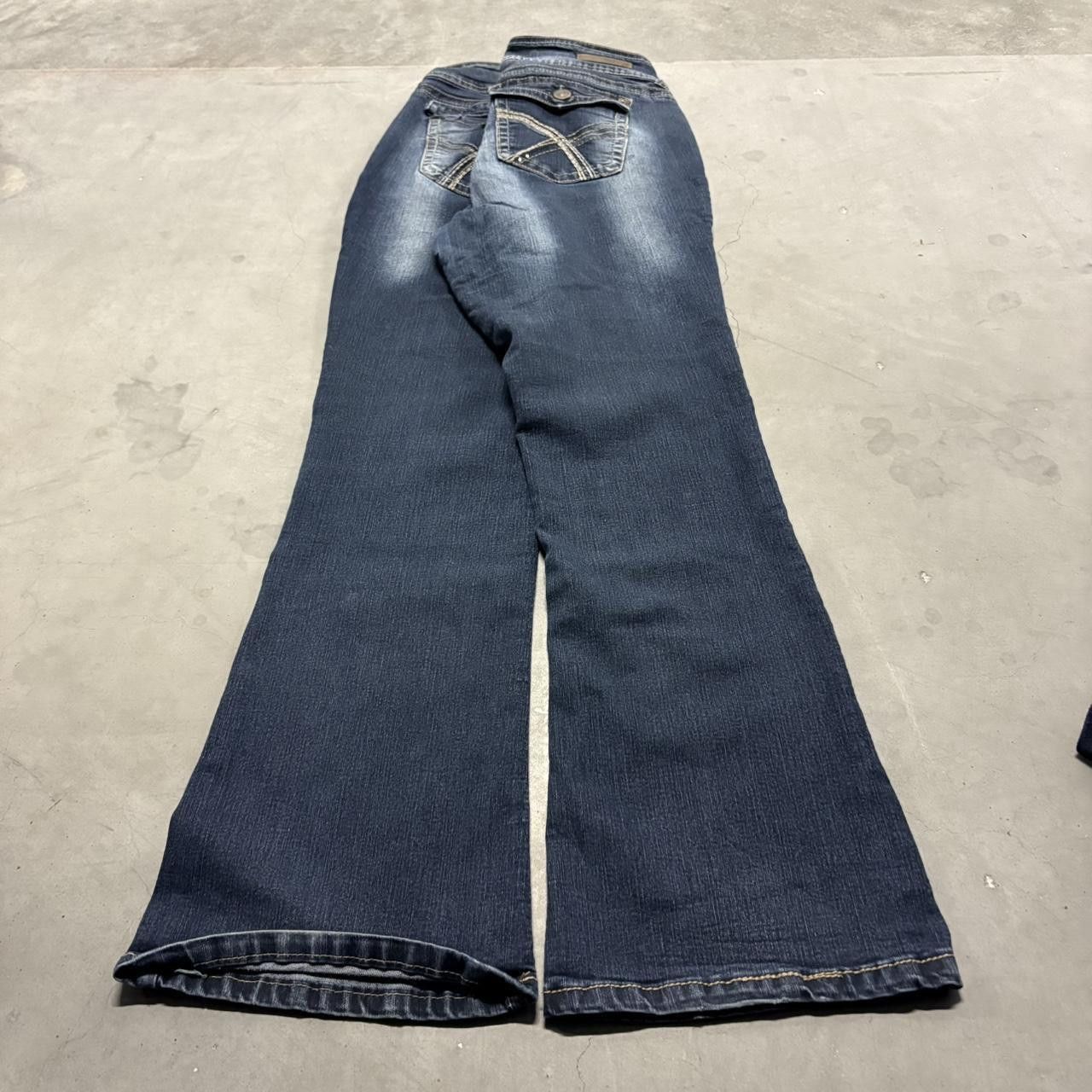 Vintage Vintage Flared Low Rise Dark Wash Denim Jeans! Size US 36 / EU 52 - 4 Thumbnail