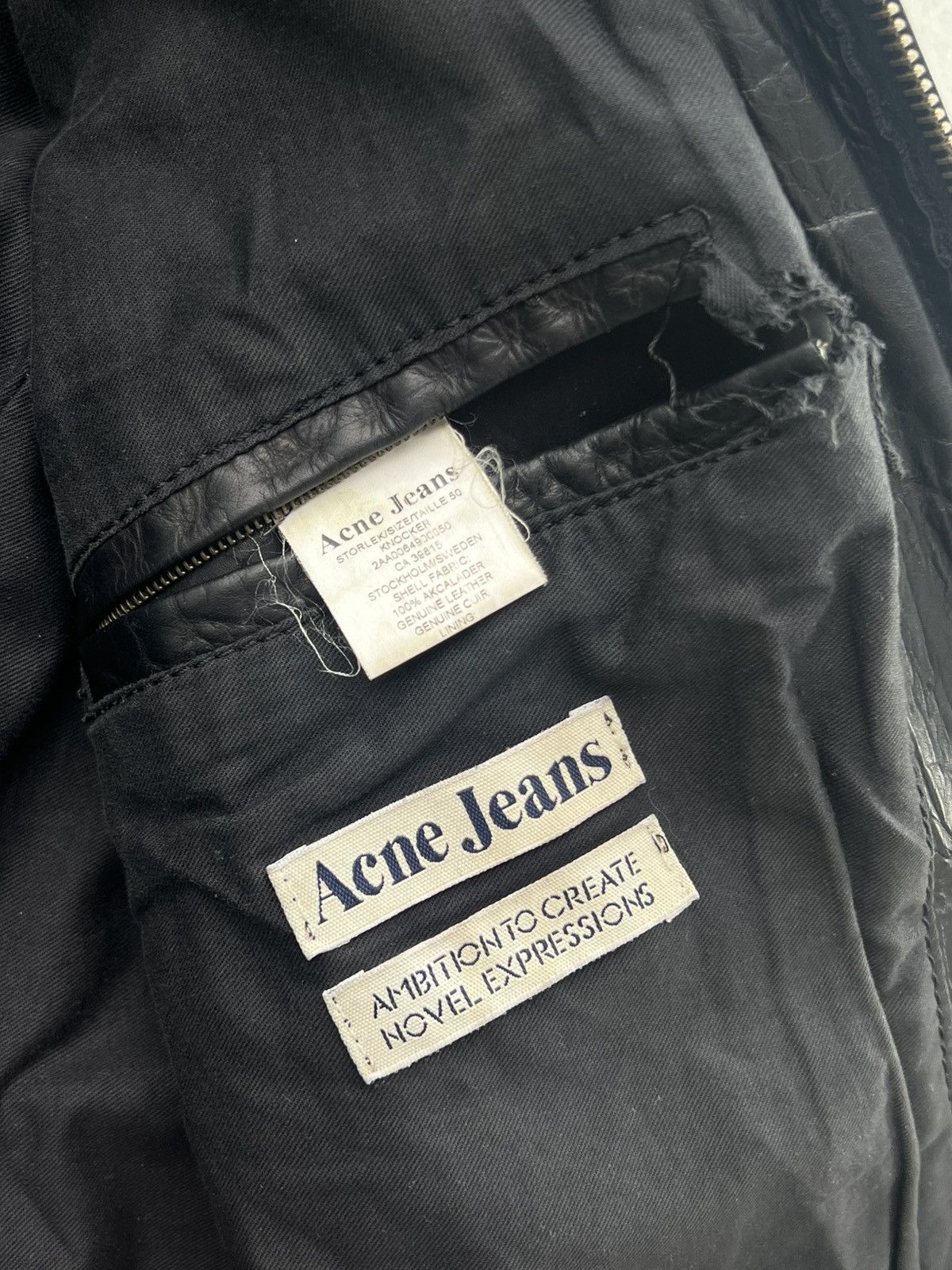 Acne Studios × Genuine Leather × Vintage FW11 Acne Studios Leather Biker Jacket Rare Hype Streetwear Size US M / EU 48-50 / 2 - 9 Thumbnail
