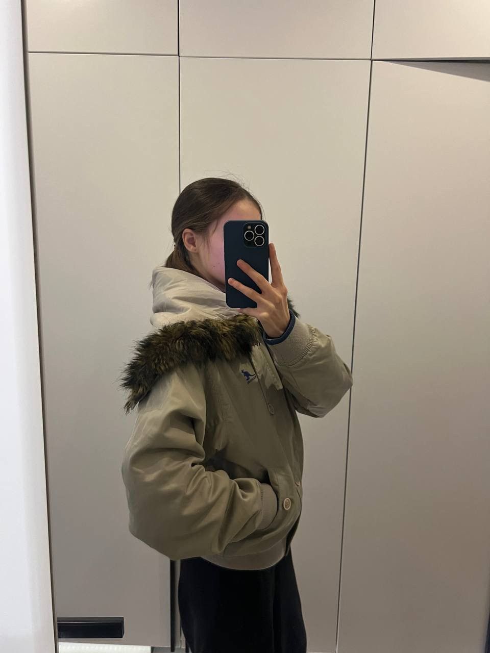 Kangol Vintage Y2K Kangol 00’s Fur Split Hood Cropped Bomber RARE Size S / US 4 / IT 40 - 3 Thumbnail