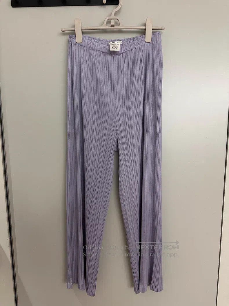 Issey Miyake Issey Miyake size:5 Lavender Ruched Pants Size 31" - 1 Thumbnail
