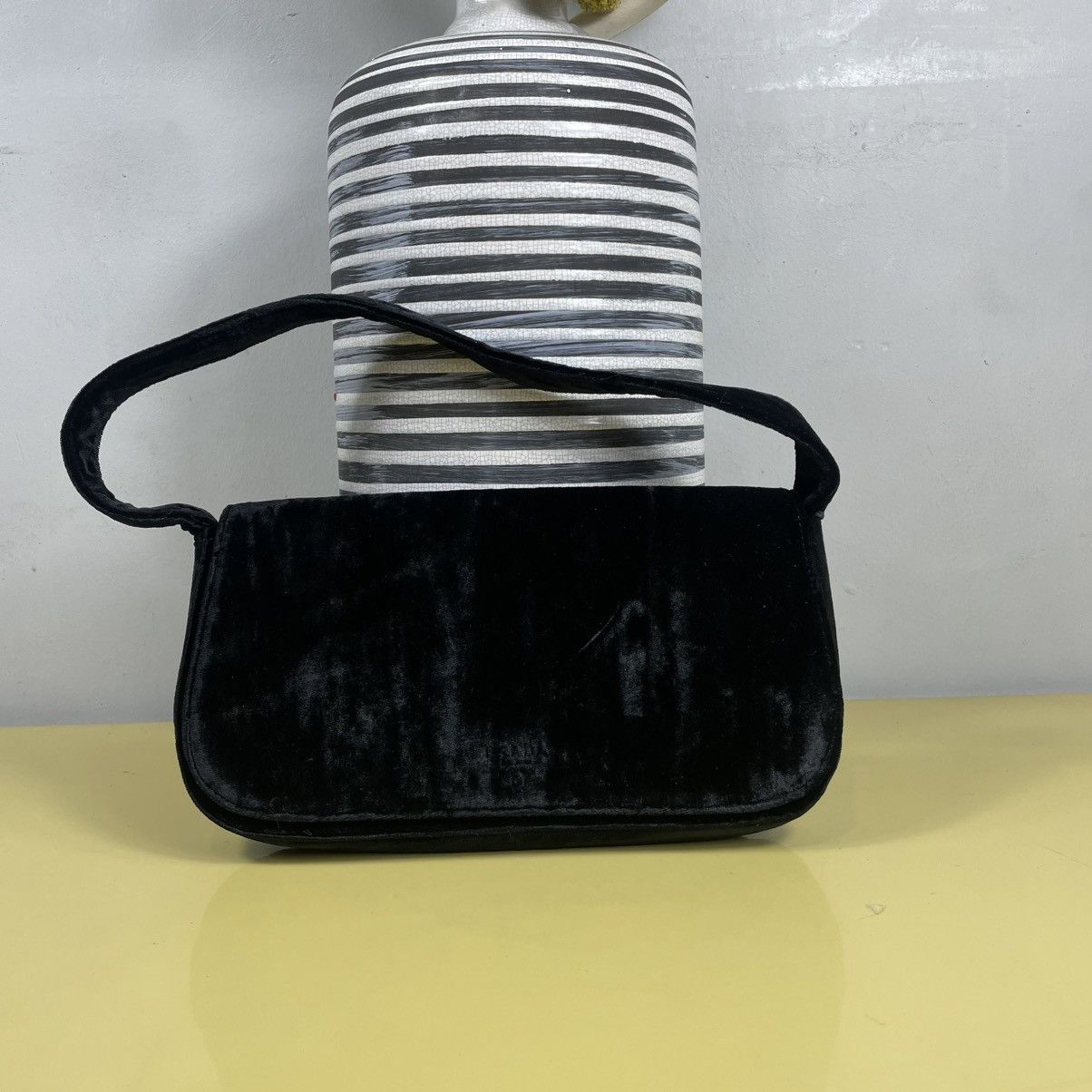 Prada Velour Shoulder Bag in Black, Women's