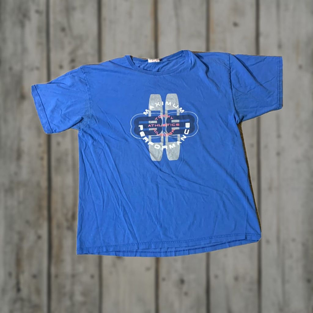 Tommy Hilfiger VINTAGE Tommy Hilfiger Athletics 90s Blue XL Mens T Shirt Made USA Size US XL / EU 56 / 4 - 1 Thumbnail