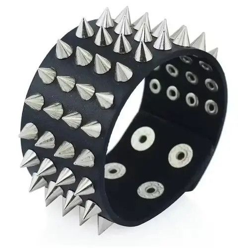 Jewelry × Vintage Spike Strap Bracelet Gothic Demon Soul Horror Jewelry Size ONE SIZE - 4 Thumbnail