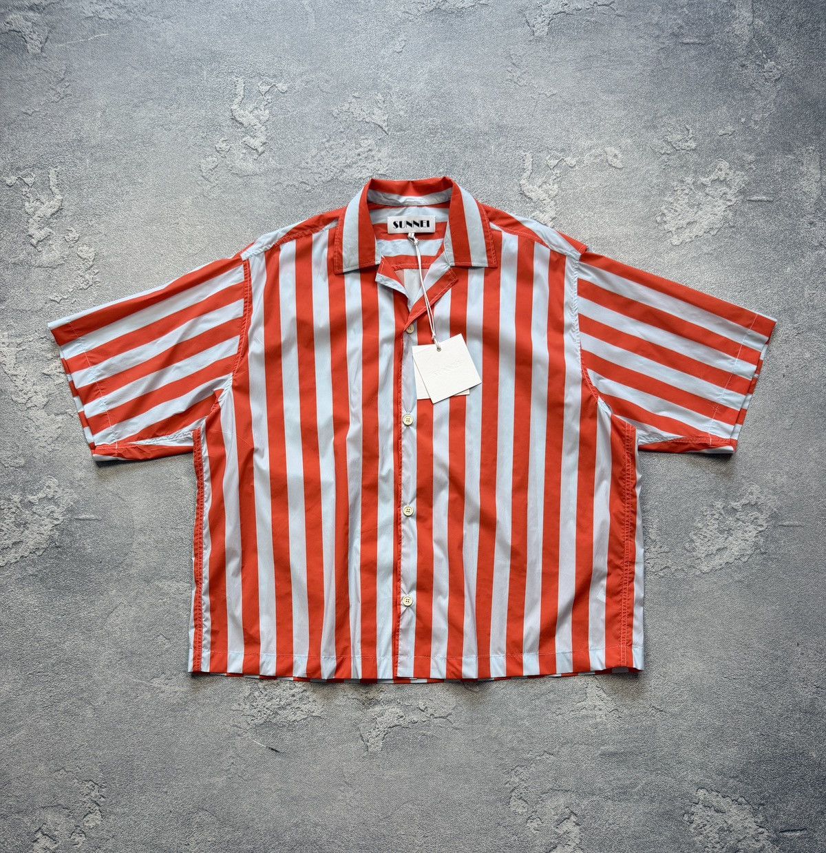 Sunnei NEW Sunnei Paneled Stripe Shirt Size US S / EU 44-46 / 1 - 1 Thumbnail