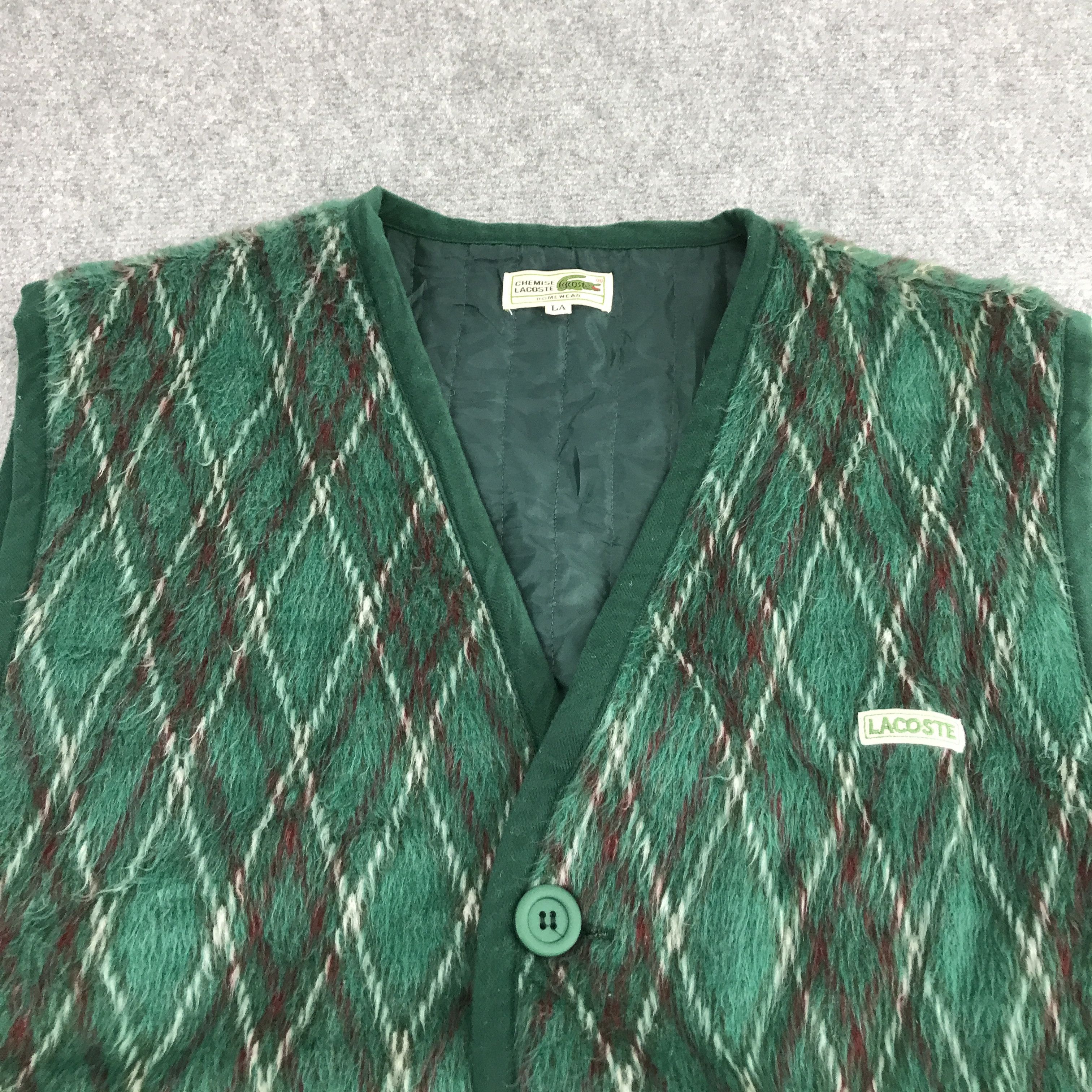 Japanese Brand × Lacoste LACOSTE NAVAJO WOOL BUTTON VESTS Size US L / EU 52-54 / 3 - 7 Thumbnail