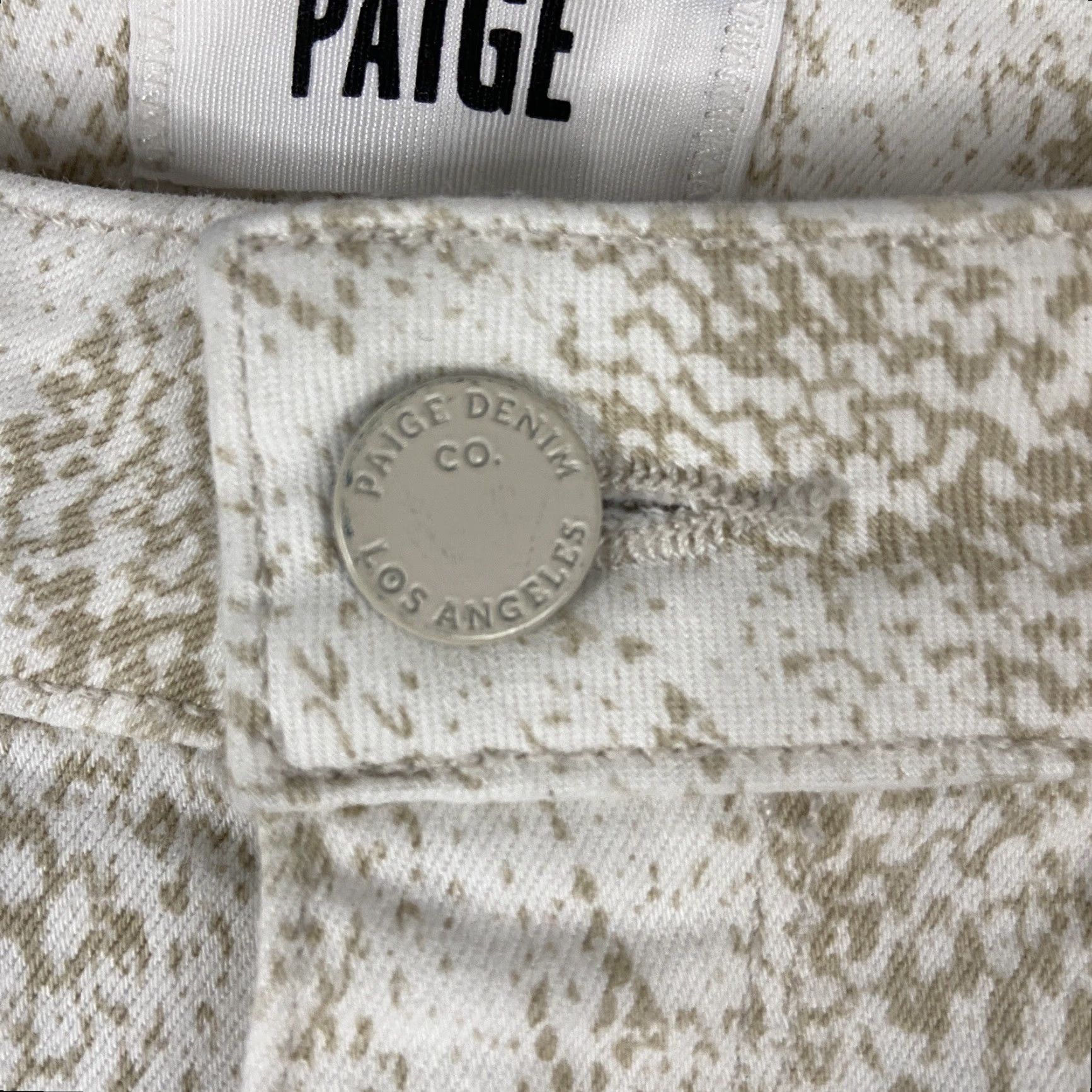 Paige Paige Hoxton Ankle Jeans Women’s 28 Beige Snake Print Size 28" / US 6 / IT 42 - 6 Thumbnail