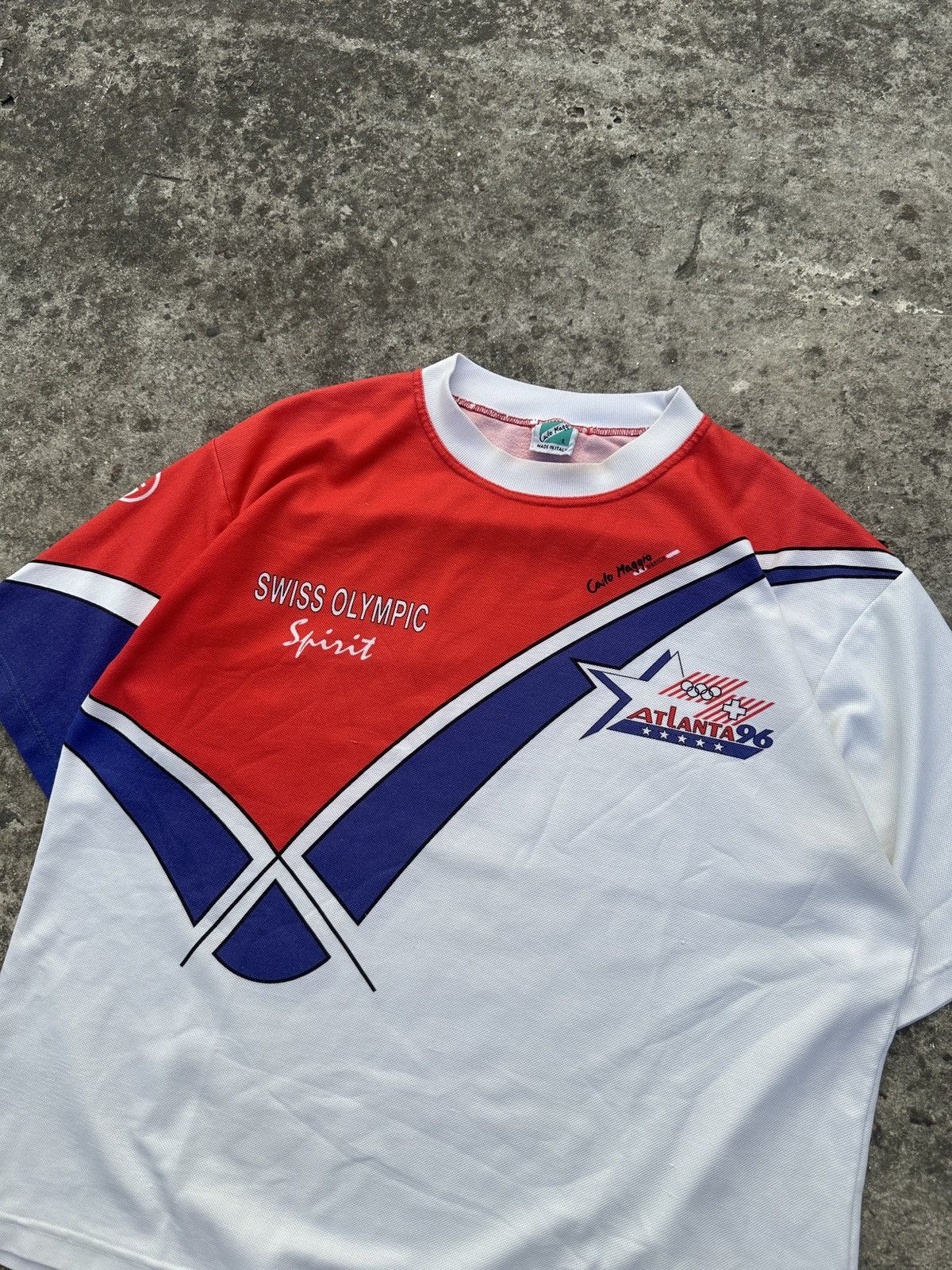 Vintage Vintage Swiss Olympic Spirit T-shirt Atlanta 1996 Sport USA Size US L / EU 52-54 / 3 - 2 Thumbnail