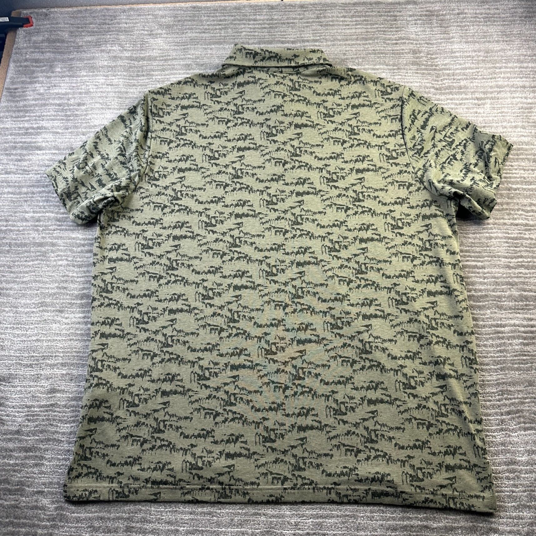 Adidas Adidas Polo Shirt Mens 2XL Green Geometric Short Sleeve Casual Activewear Golf Polo Shirt Mens Size US XXL / EU 58 / 5 - 2 Thumbnail