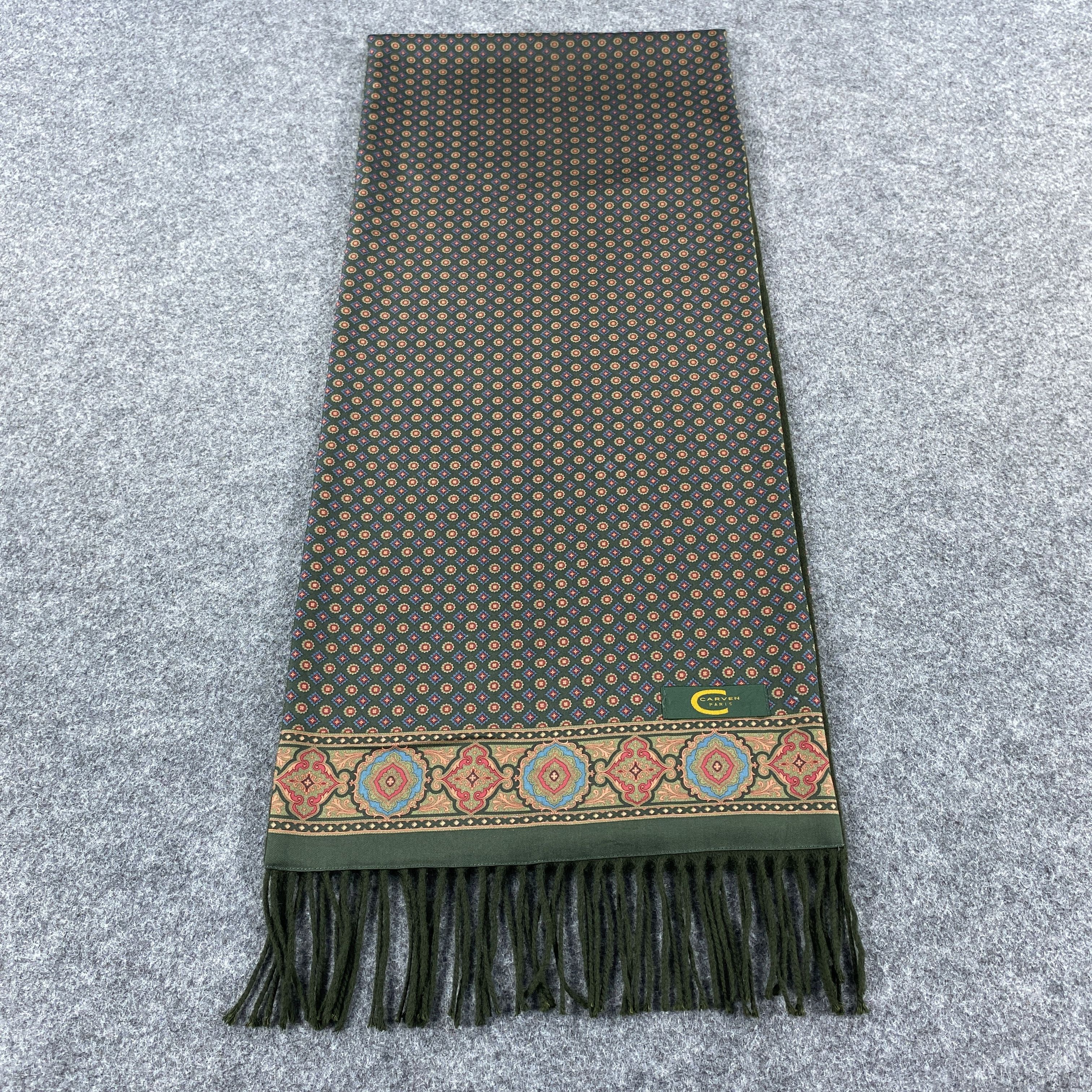 Carven × Vintage GF10628 Carven Silk Scarf Neck Wear Muffler Nova Check Size ONE SIZE - 9 Thumbnail