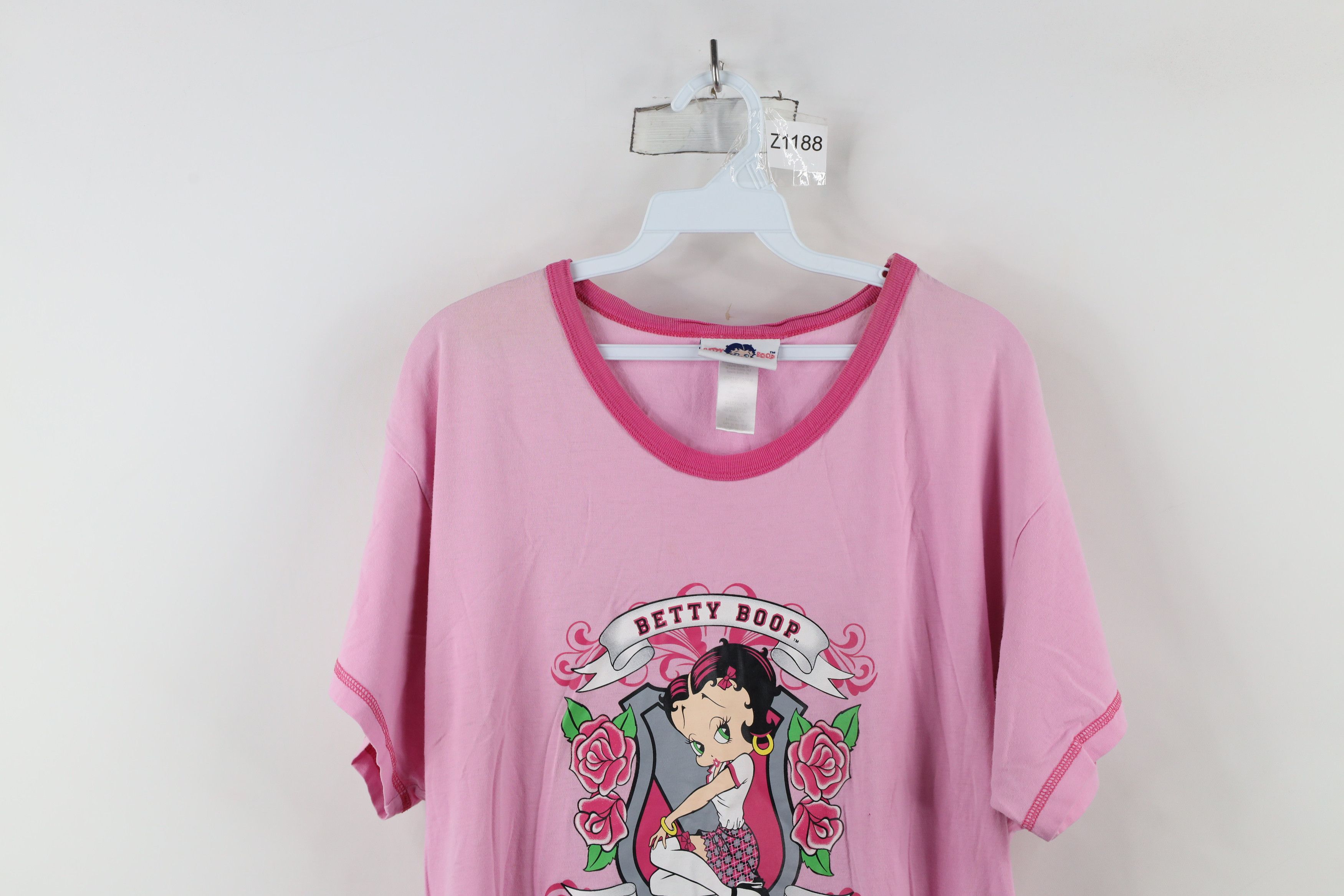 Vintage Vintage Y2K Betty Boop University Night Sleep T-Shirt Gown Size XXL / US 16-18 / IT 52-54 - 2 Thumbnail