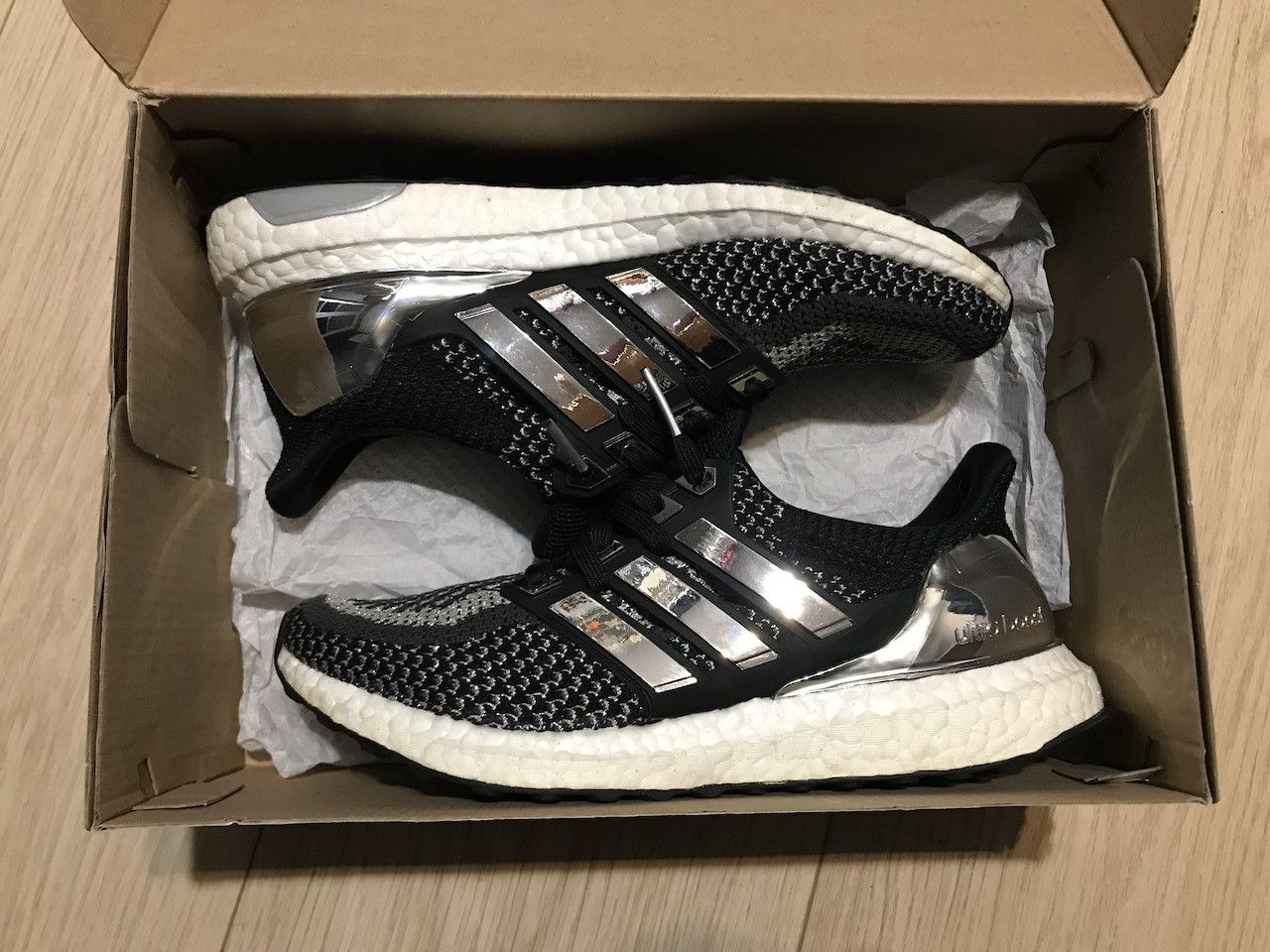 Adidas Ultra Boost Silver Medal Boosted Stripes