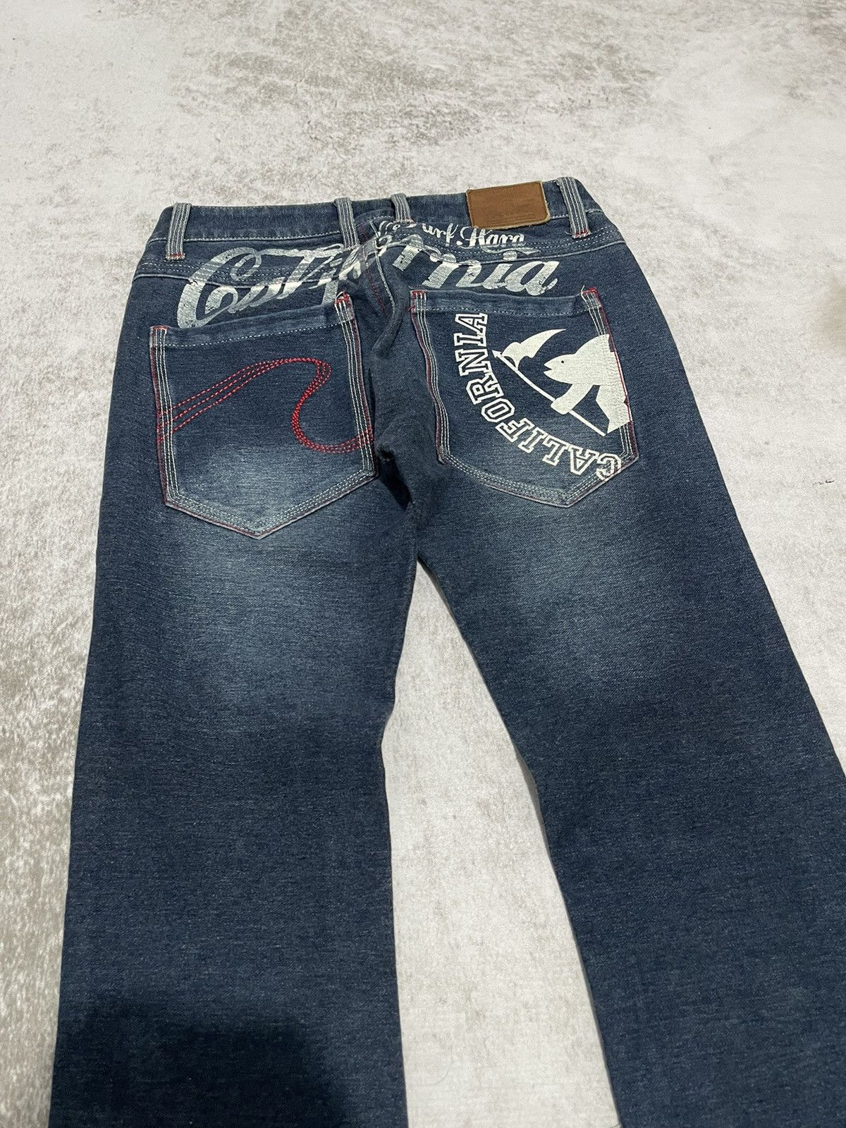 Hysteric Glamour × If Six Was Nine × Le Grande Bleu (L.G.B.) 2000s gotcha surf japan poem denim pants y2k style Size US 29 - 3 Thumbnail