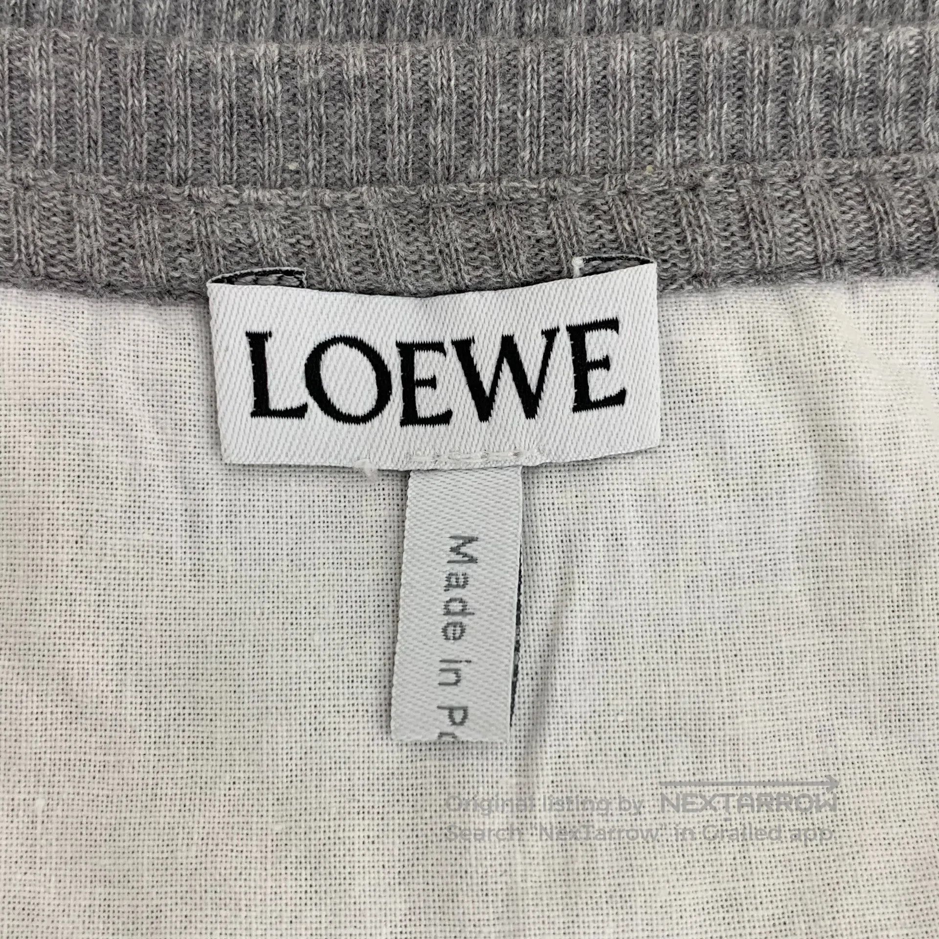 Loewe Loewe Grey Logo Embroidered Cotton Round Neck Sleeveless K Size XS / US 0-2 / IT 36-38 - 7 Thumbnail