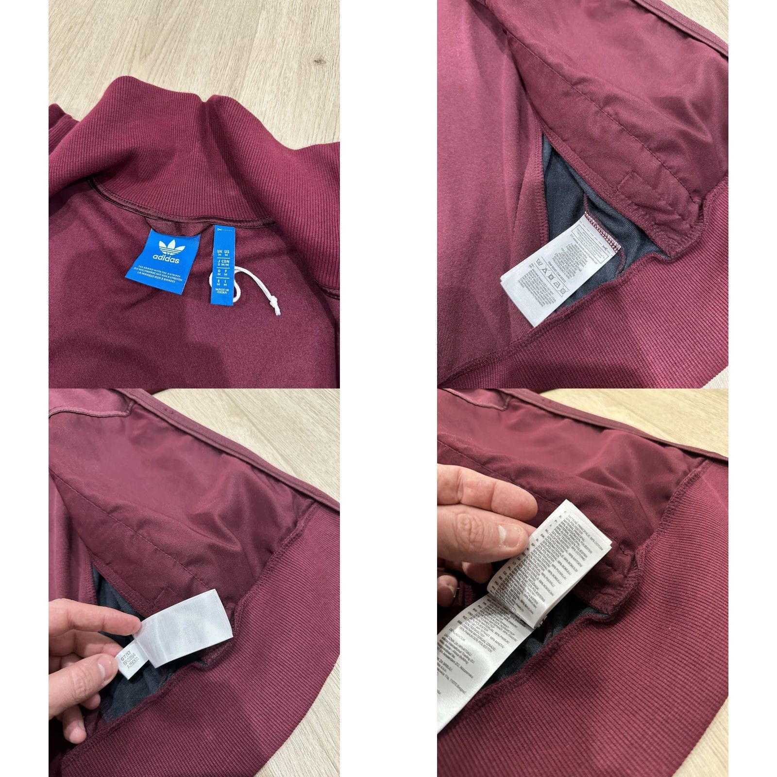 Adidas Retro Adidas Velour Tack Top Jacket Mens Medium Burgandy Size US M / EU 48-50 / 2 - 8 Thumbnail