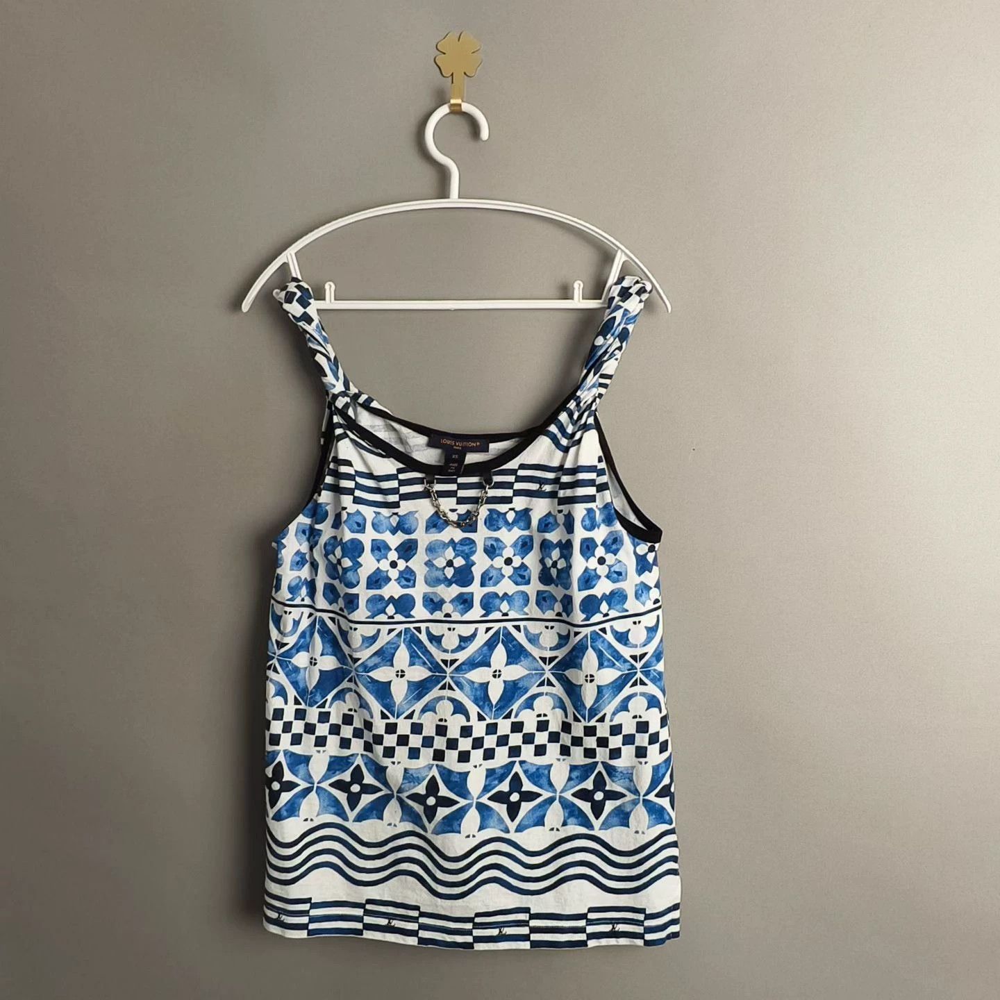 Louis Vuitton LV New Blue & White Monogram Allover Cami Dress XS Size XS / US 0-2 / IT 36-38 - 1 Thumbnail