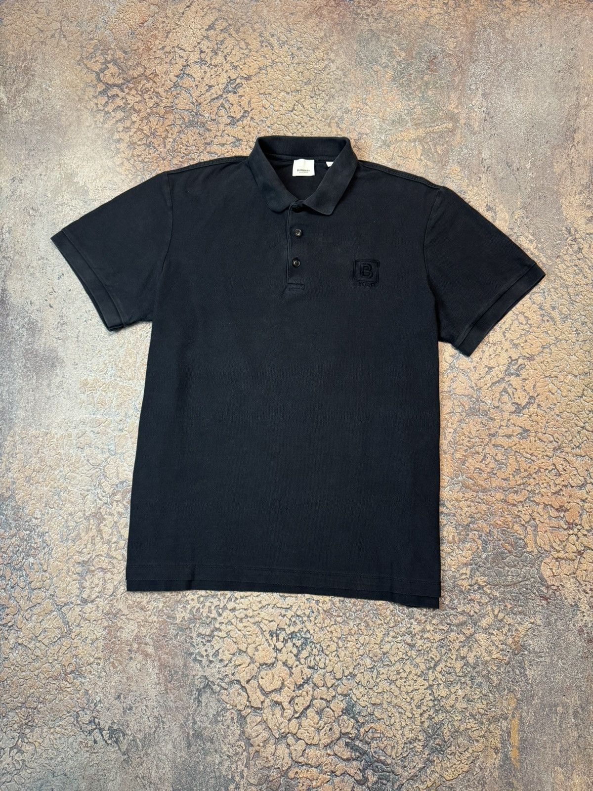 Burberry Vintage 90s Burberry Polo Tee Casual Big Logo Designer Size US XL / EU 56 / 4 - 1 Thumbnail