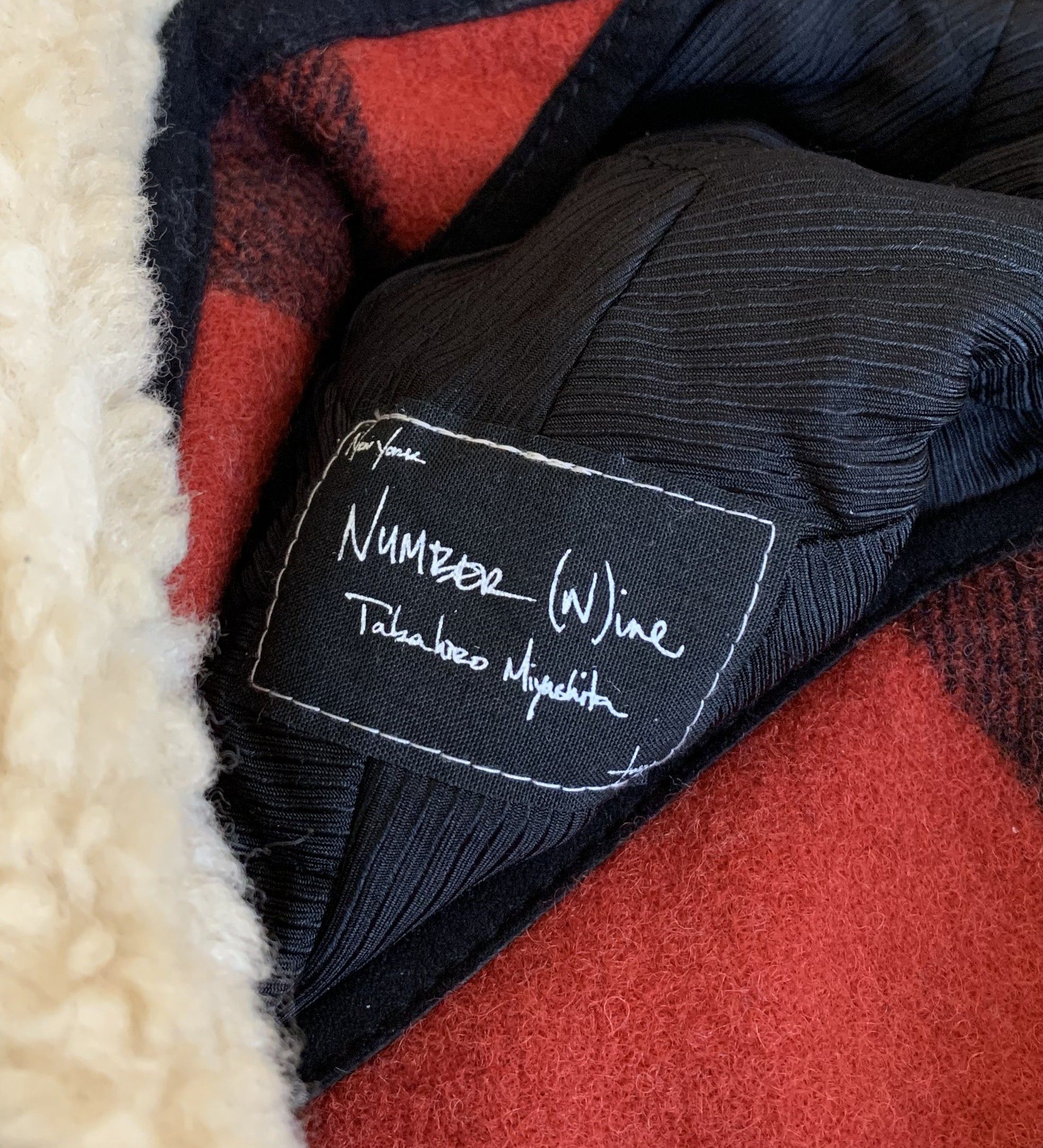 Number (N)ine FW08 Wool Check Hat Size ONE SIZE - 12 Thumbnail