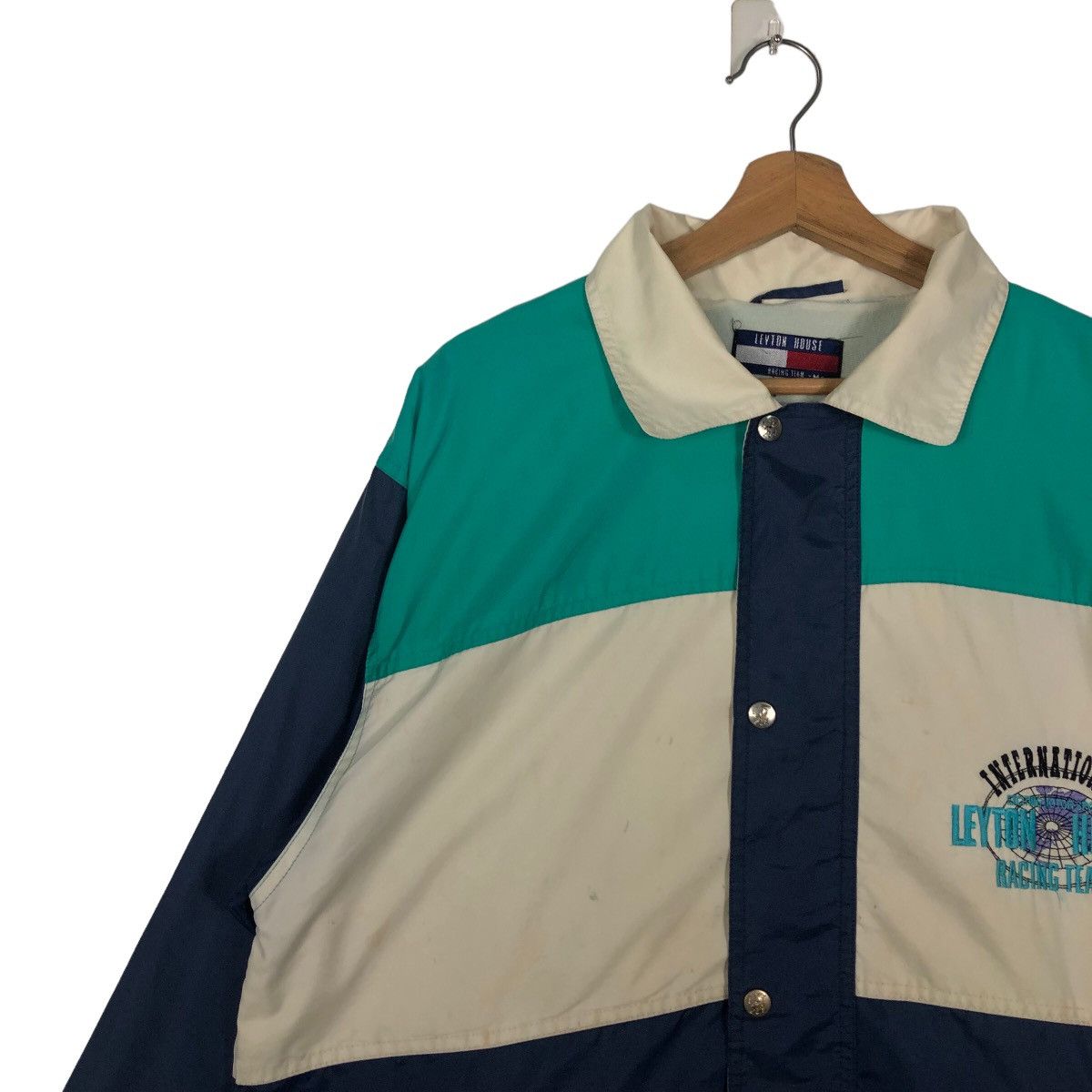 Japanese Brand 🔥Racing Raining Jacket Leyton House Racing Team Big Logo Size US M / EU 48-50 / 2 - 6 Thumbnail