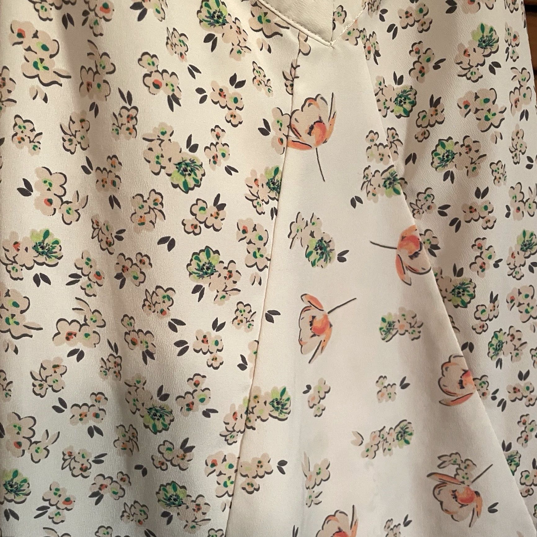 Vintage LC Lauren Conrad Top Women’s XS Ivory green peach Sleeveless Halter Floral Tank Size XS / US 0-2 / IT 36-38 - 2 Thumbnail