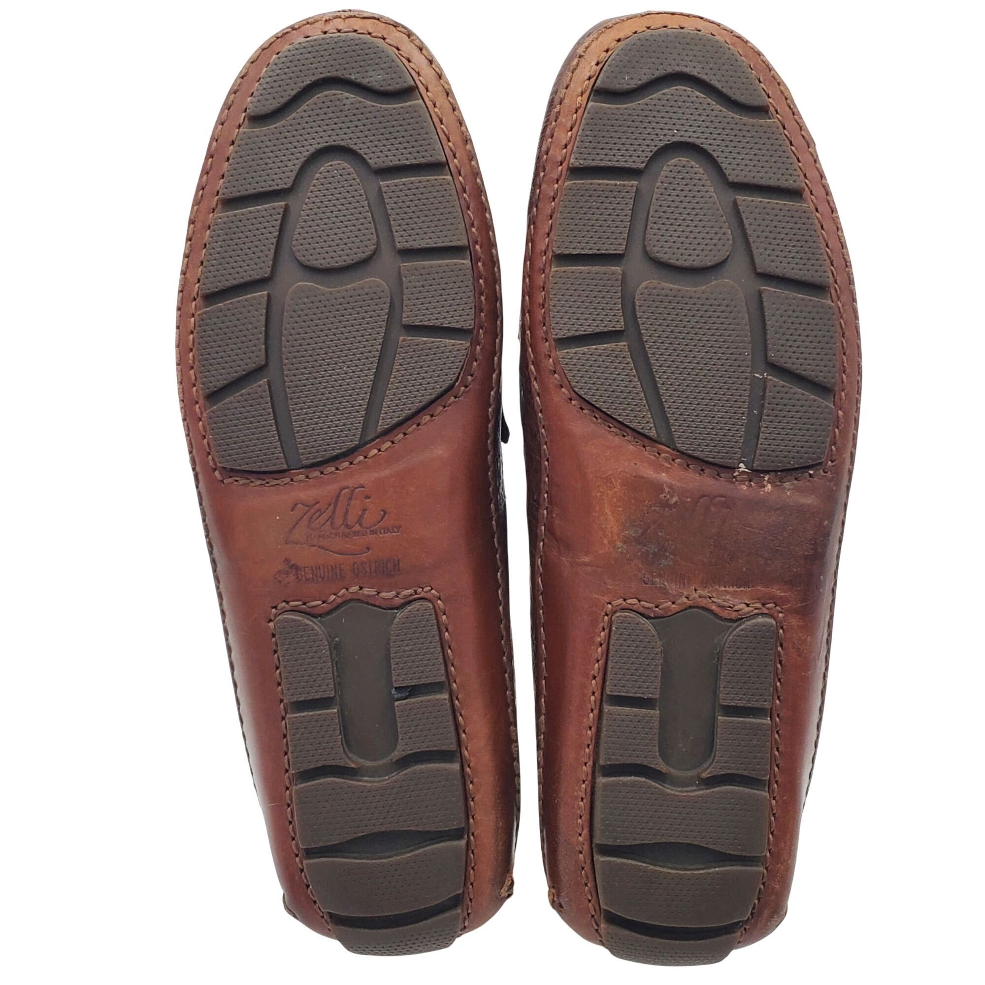 Zelli Italy Zelli Indy Men's size 10 Brown Ostrich Leather Casual Size US 10 / EU 43 - 4 Thumbnail
