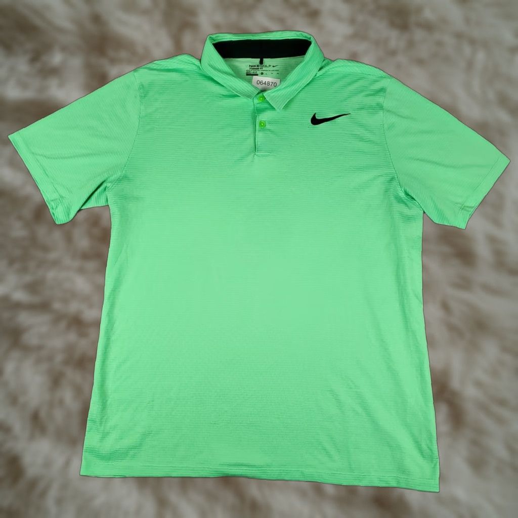 Nike Nike Polo Shirt Mens XL Green Striped Swoosh Golf Casual Short Sleeve Shirt Mens XL Green Striped Nike Polo Shirt Size US XL / EU 56 / 4 - 1 Thumbnail