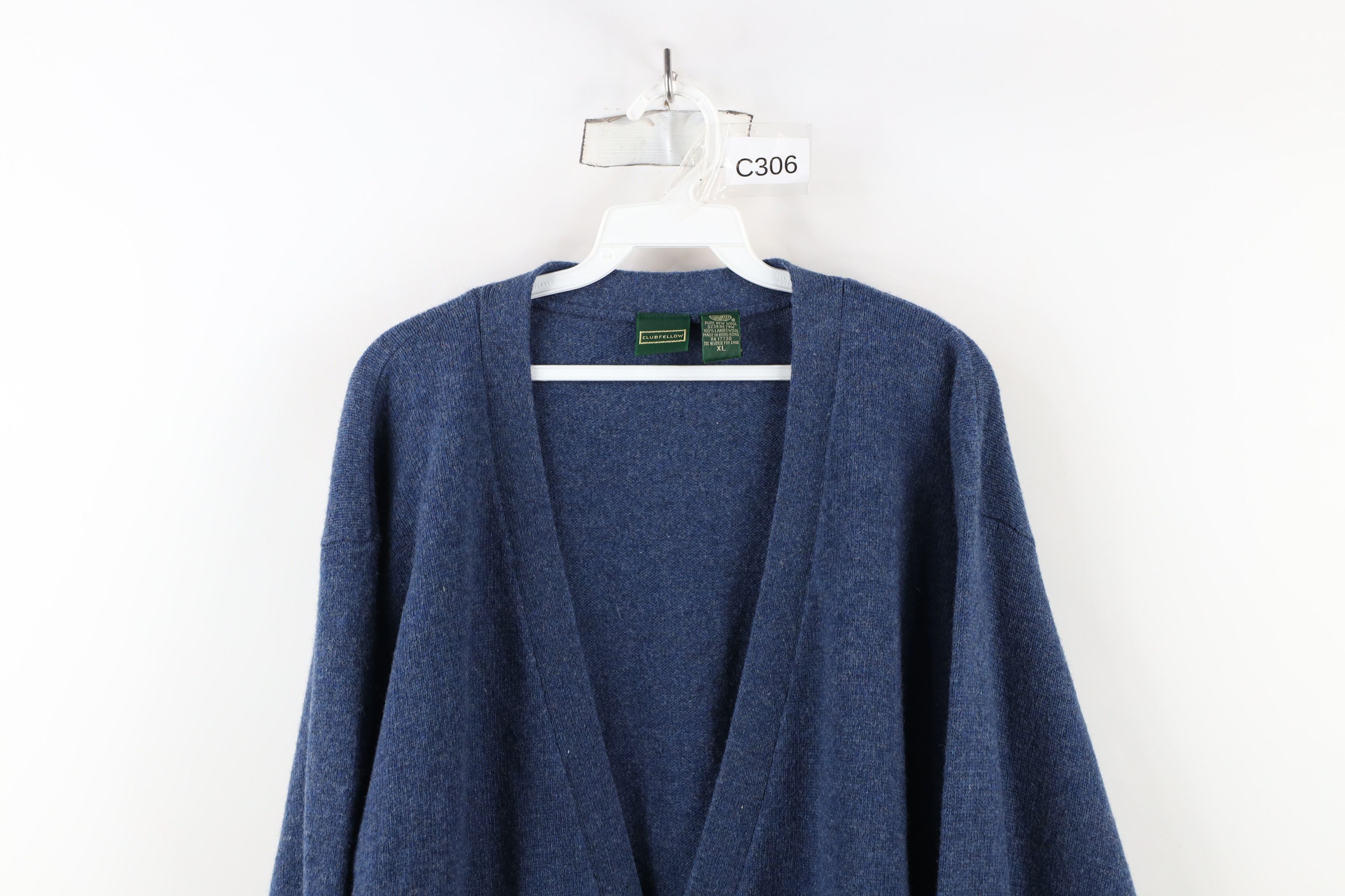 Vintage Vintage 90s Streetwear Knit Button Cardigan Sweater Blue Size US XL / EU 56 / 4 - 2 Thumbnail