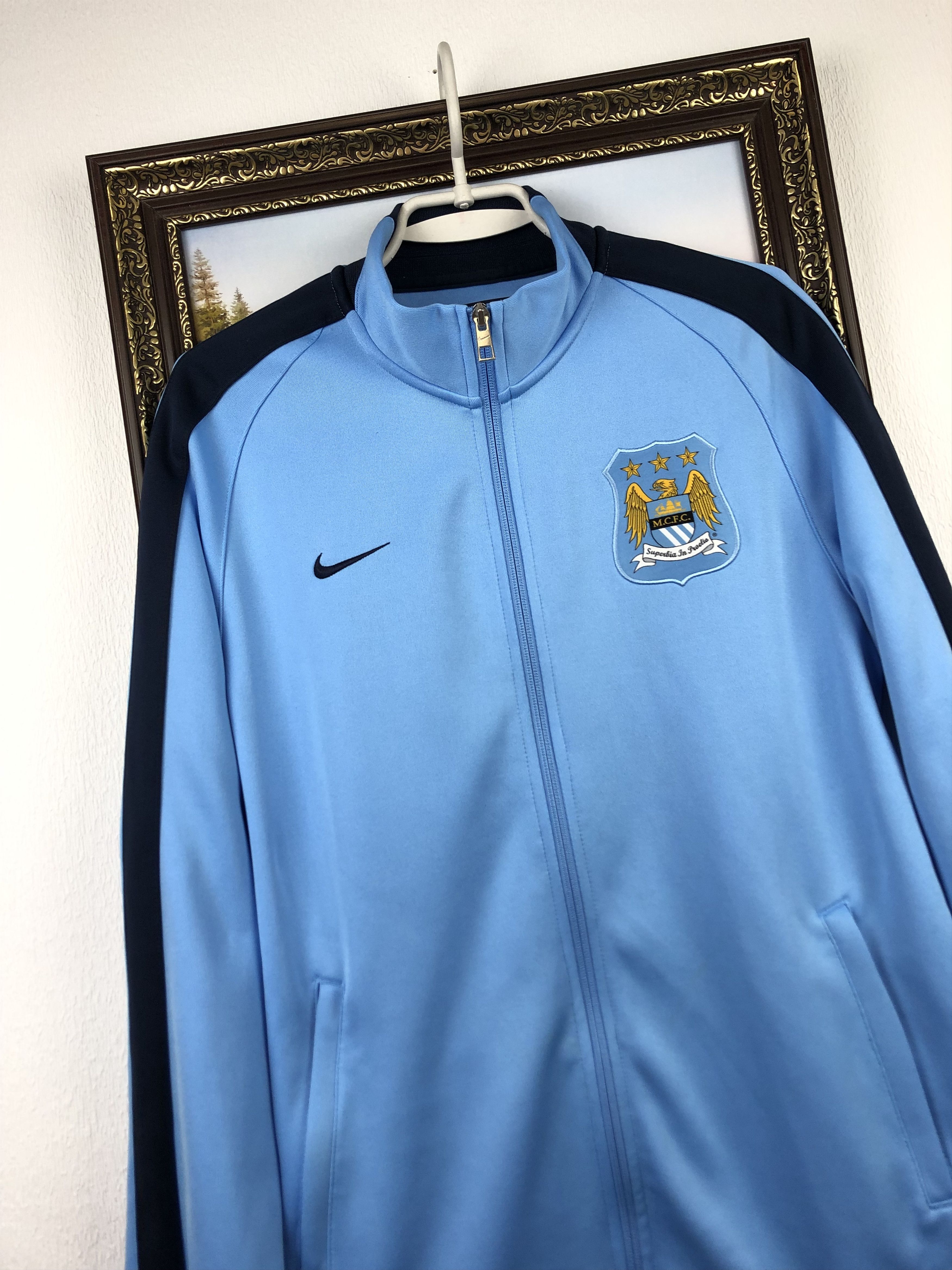 Nike Manchester City Football Nike Jacket Soccer Track Top Rare Size US L / EU 52-54 / 3 - 3 Thumbnail