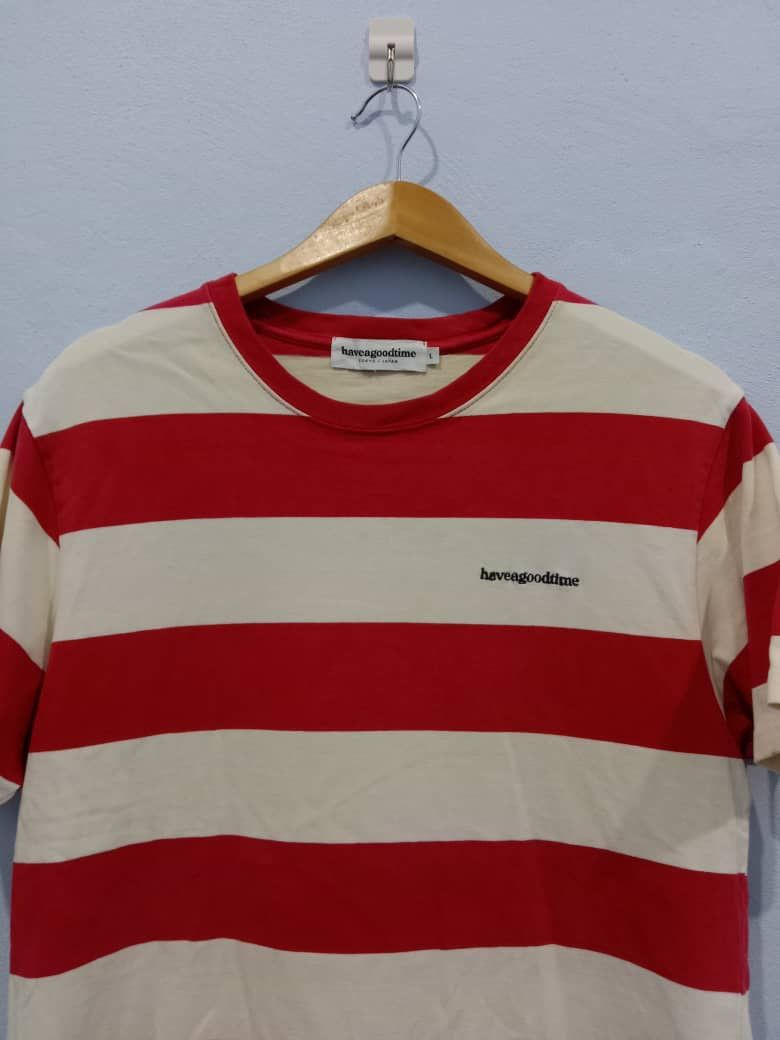 Have A Good Time HAVE A GOOD TIME TWO TONES STRIPES TEES LARGE SIZE Size US L / EU 52-54 / 3 - 2 Thumbnail