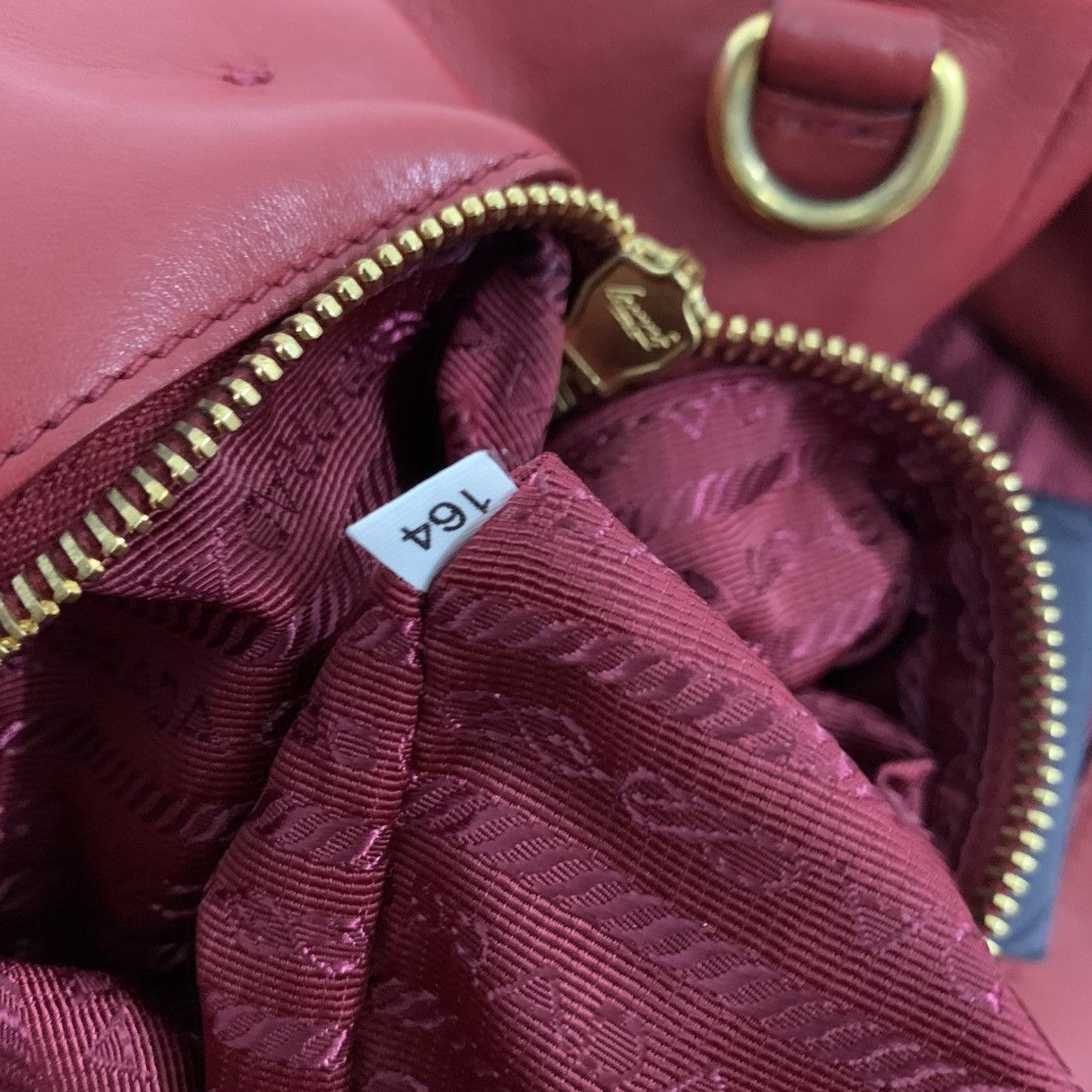 Prada Prada Red Leather Shoulder Bag Size ONE SIZE - 15 Thumbnail