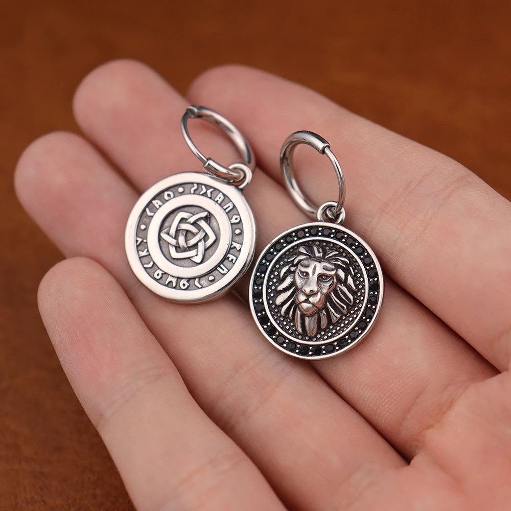 Jewelry Lion Head Earring Size ONE SIZE - 4 Thumbnail