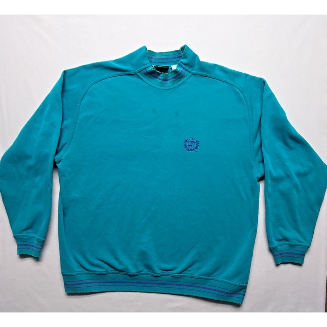 Jantzen Vintage Jantzen Sweatshirt Embroidered Teal Blue L Crewneck Size US L / EU 52-54 / 3 - 1 Thumbnail
