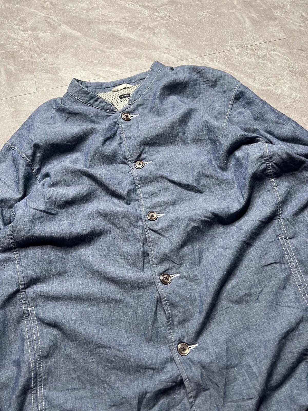 Nanamica Nanamica S/S 23 Chambray Band Collar Jacket Size US L / EU 52-54 / 3 - 5 Thumbnail