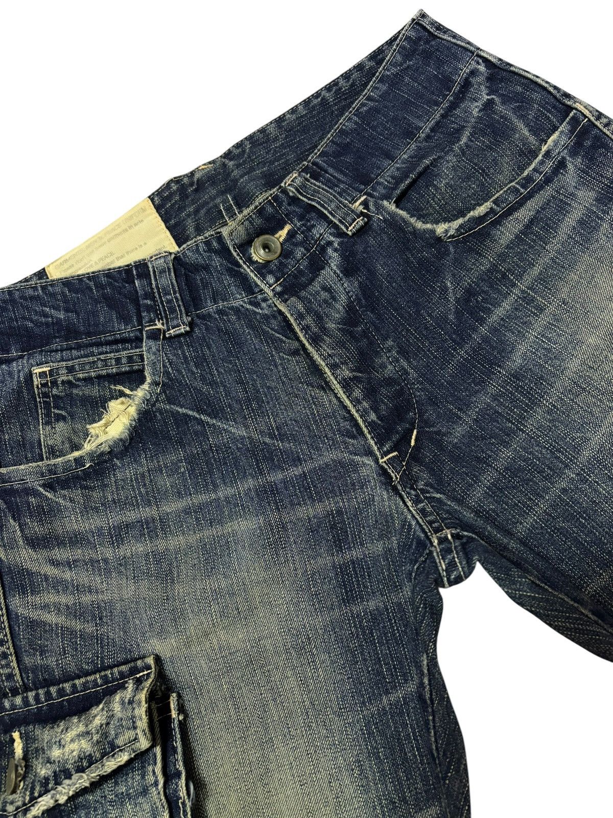 Johnbull Vtg John Bull Japan Whisker Faded Distressed Jeans Size US 28 / EU 44 - 7 Thumbnail