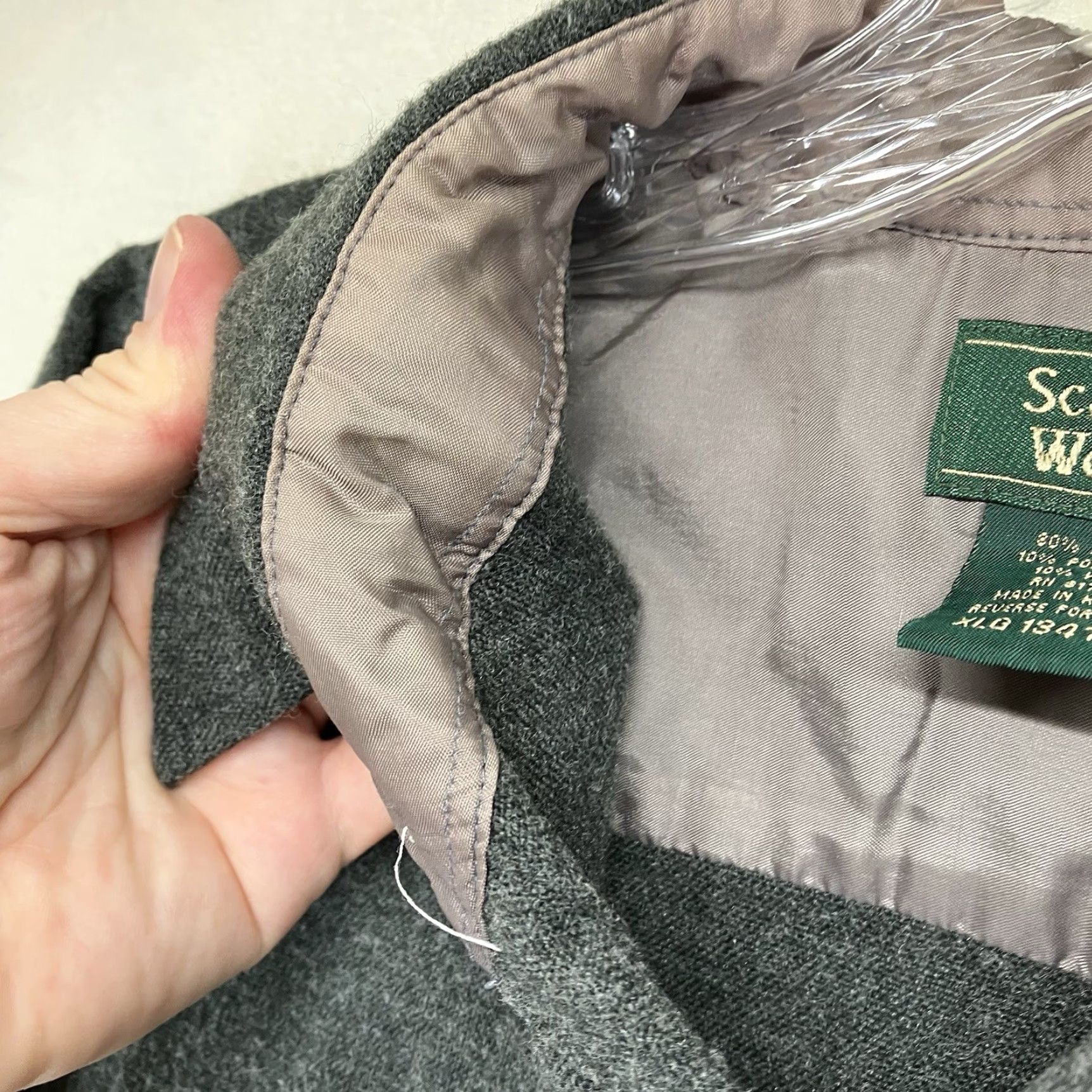 Vintage VINTAGE Scandia Woods Shirt Jacket Men XL Gray Plaid Flannel 90s Shaket Button-Up Pockets Wool Size US XL / EU 56 / 4 - 5 Thumbnail
