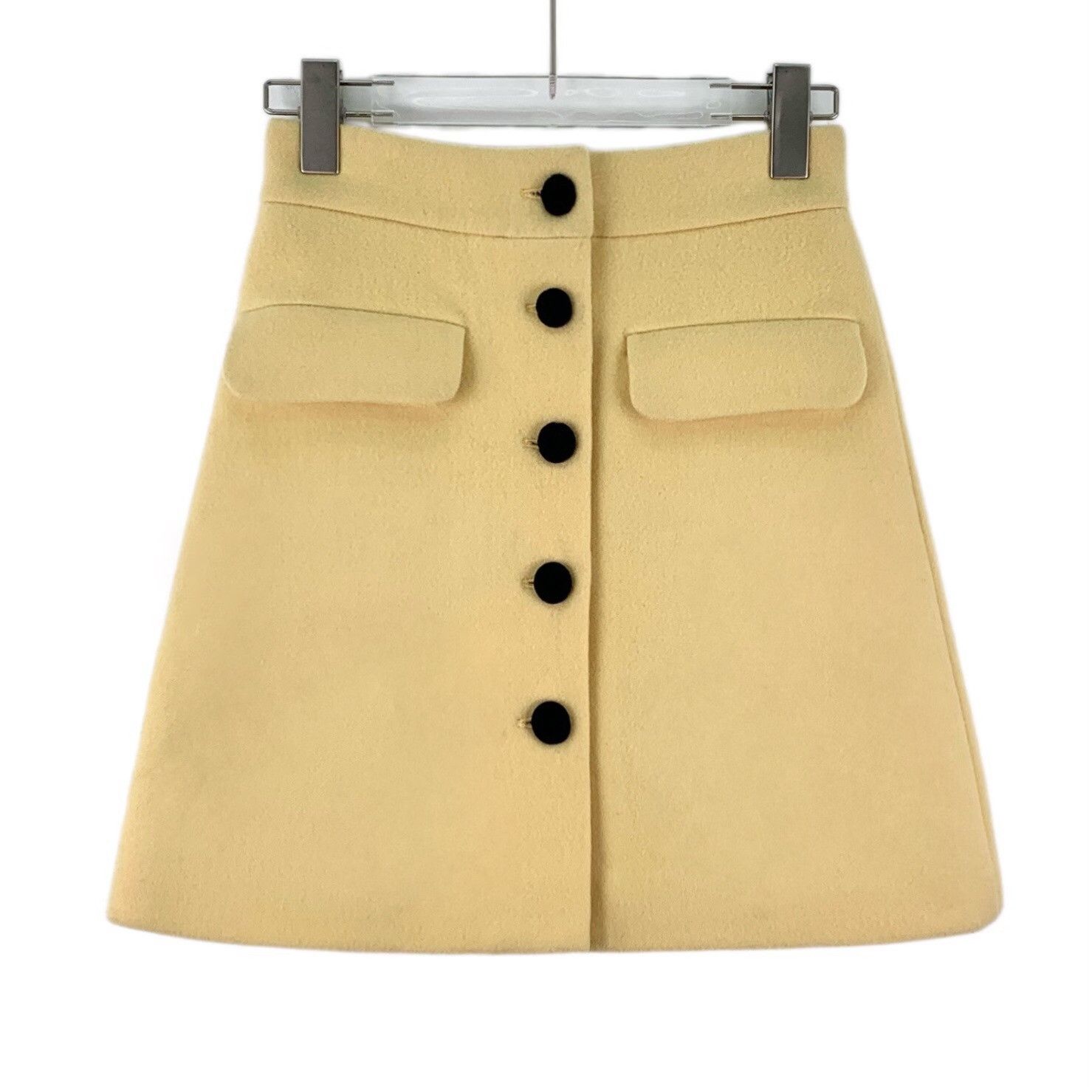 Miu Miu Miu Miu Casual Wool Yellow Skirt S Women Size 26" / US 2 / IT 38 - 1 Thumbnail