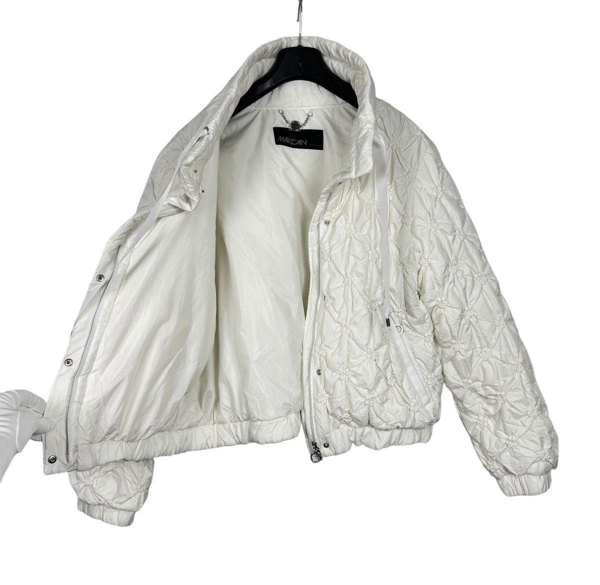 Other Marc Cain Quilted Jacket Decor Flowers Mock Neck size 3 Size M / US 6-8 / IT 42-44 - 13 Thumbnail